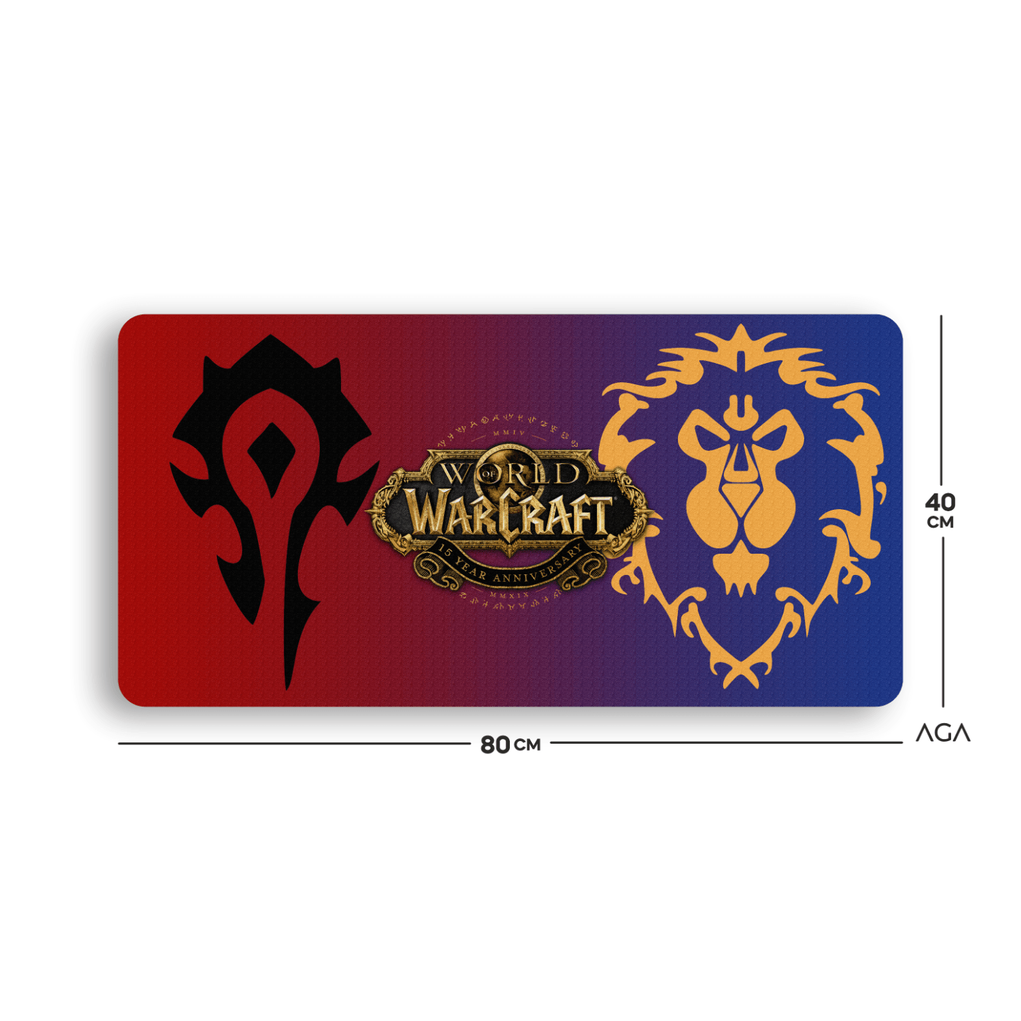 WORLD OF WARCRAFT HORDE AND ALLIANCE MOUSE PAD