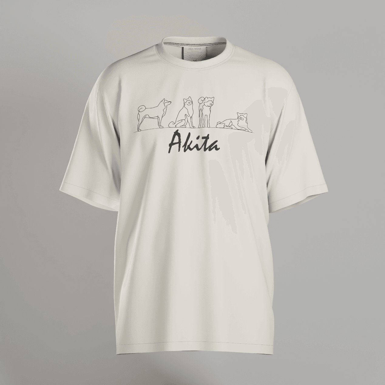 Akita Silüet Unisex T-Shirt
