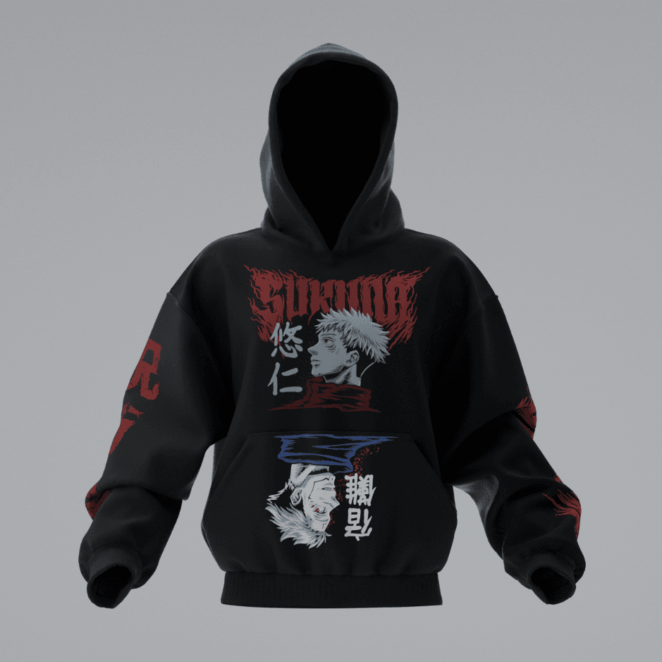 JUJUTSU KAISEN RYOMEN SUKUNA RED Oversize Unisex Hoodie