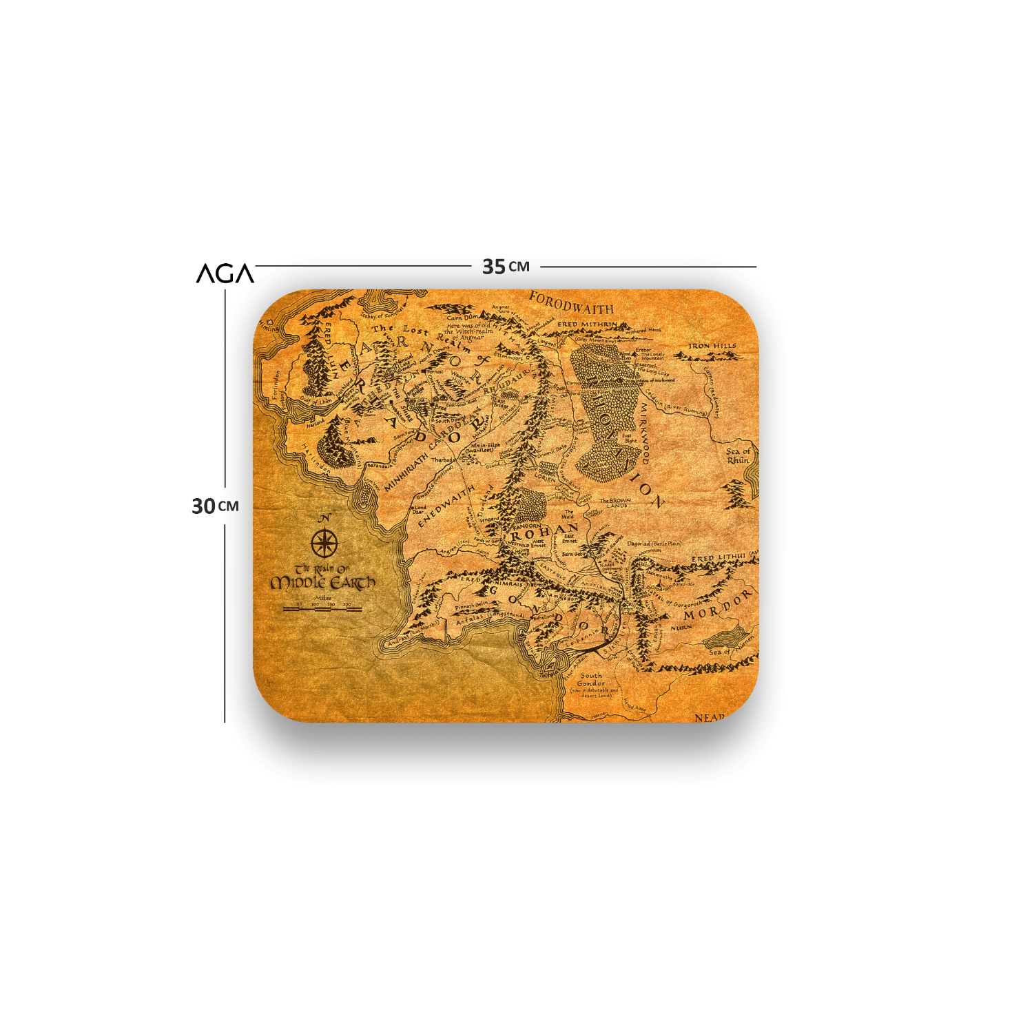 LORD OF THE RINGS MAP MOUSE PAD