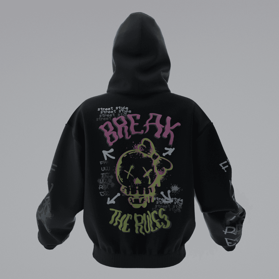STREET WEAR BREAK THE RULES Unisex Hoodie