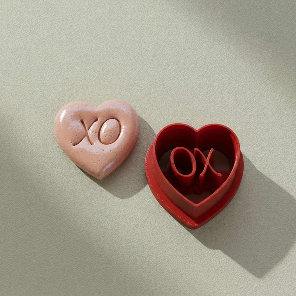 XO (Hugs & Kisses) Kalp Form