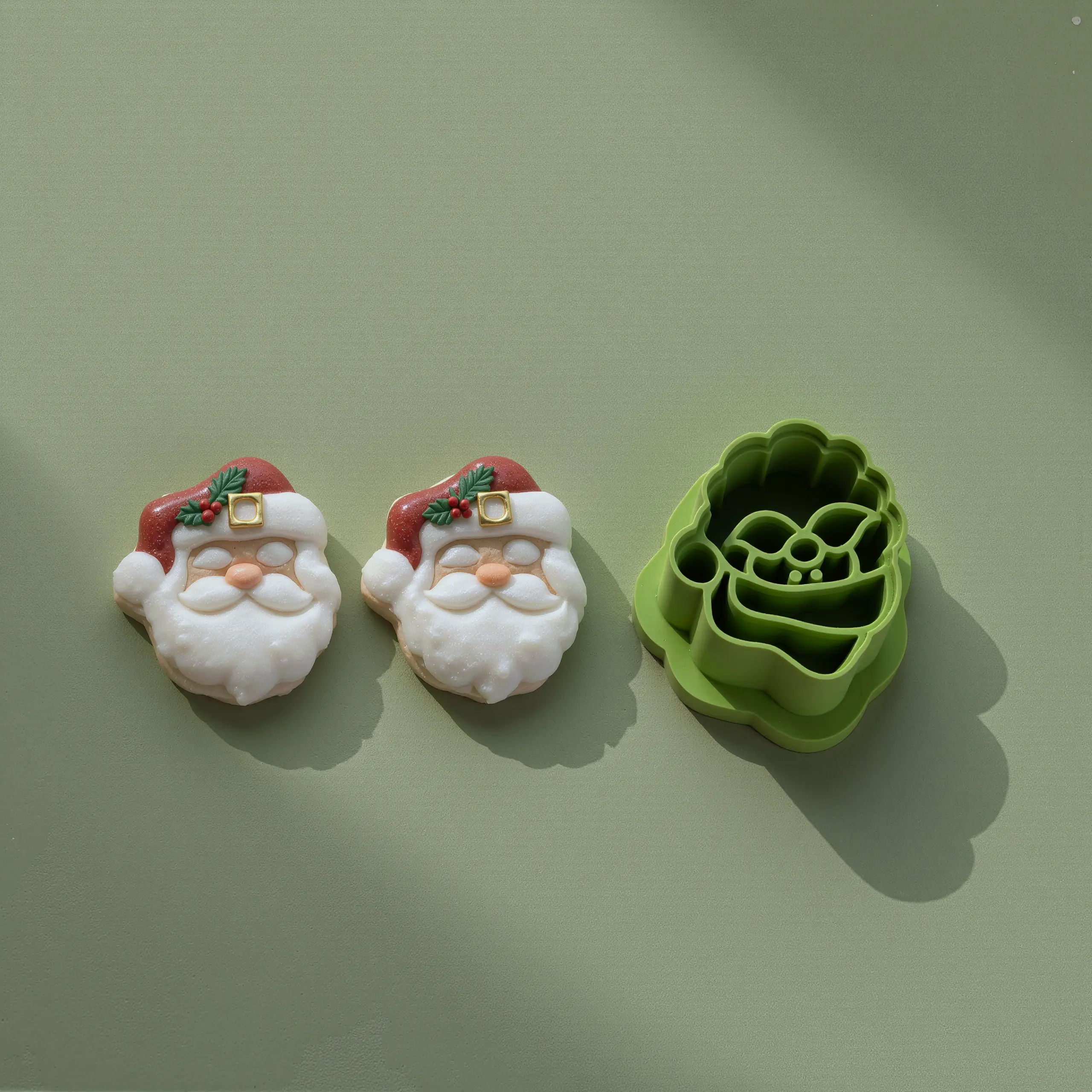 Yılbaşı Noel Baba Yüz Figürlü Form Kesici