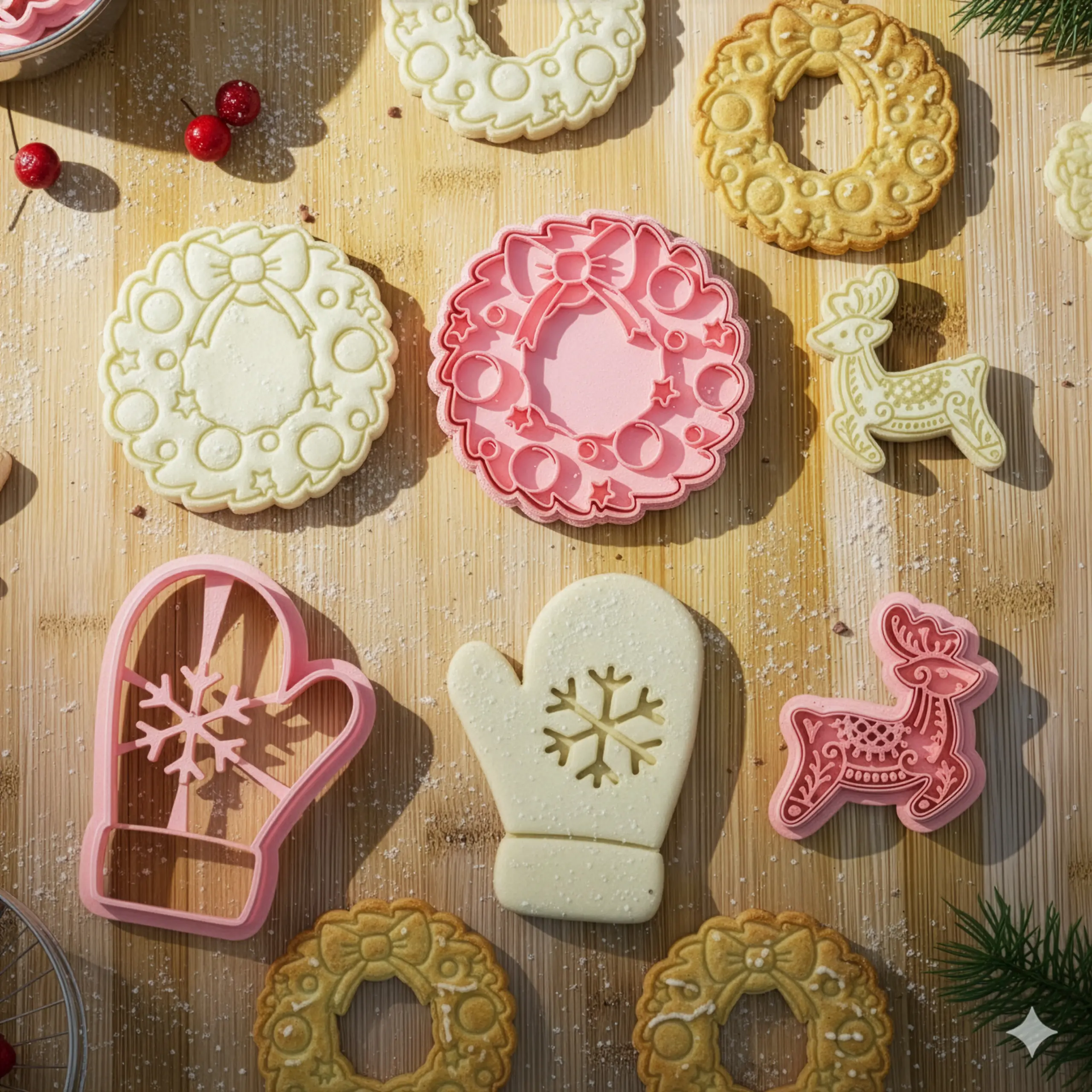 Noel Atölyesi Kış Masalı Kurabiye Kalıp Seti (3 Parça 7-8 cm)