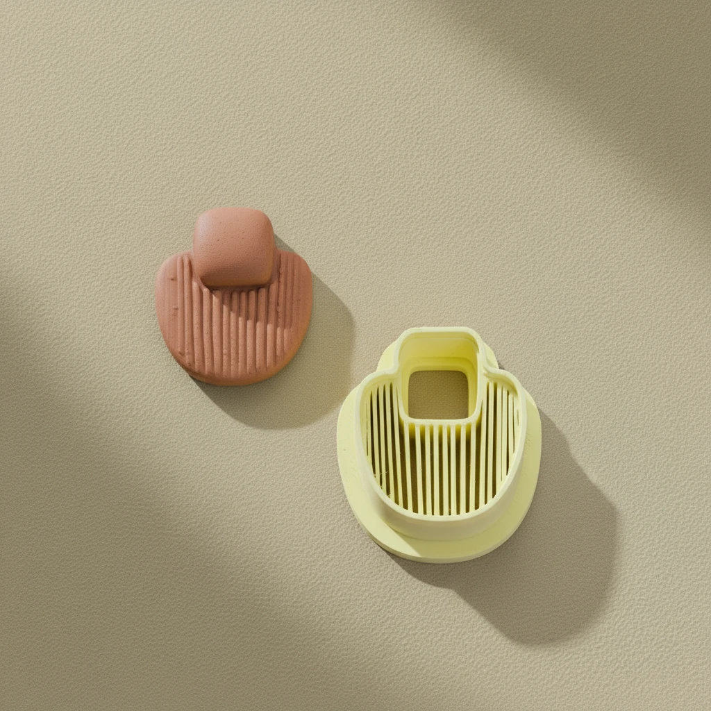 Kare Saplı Çizgili Form