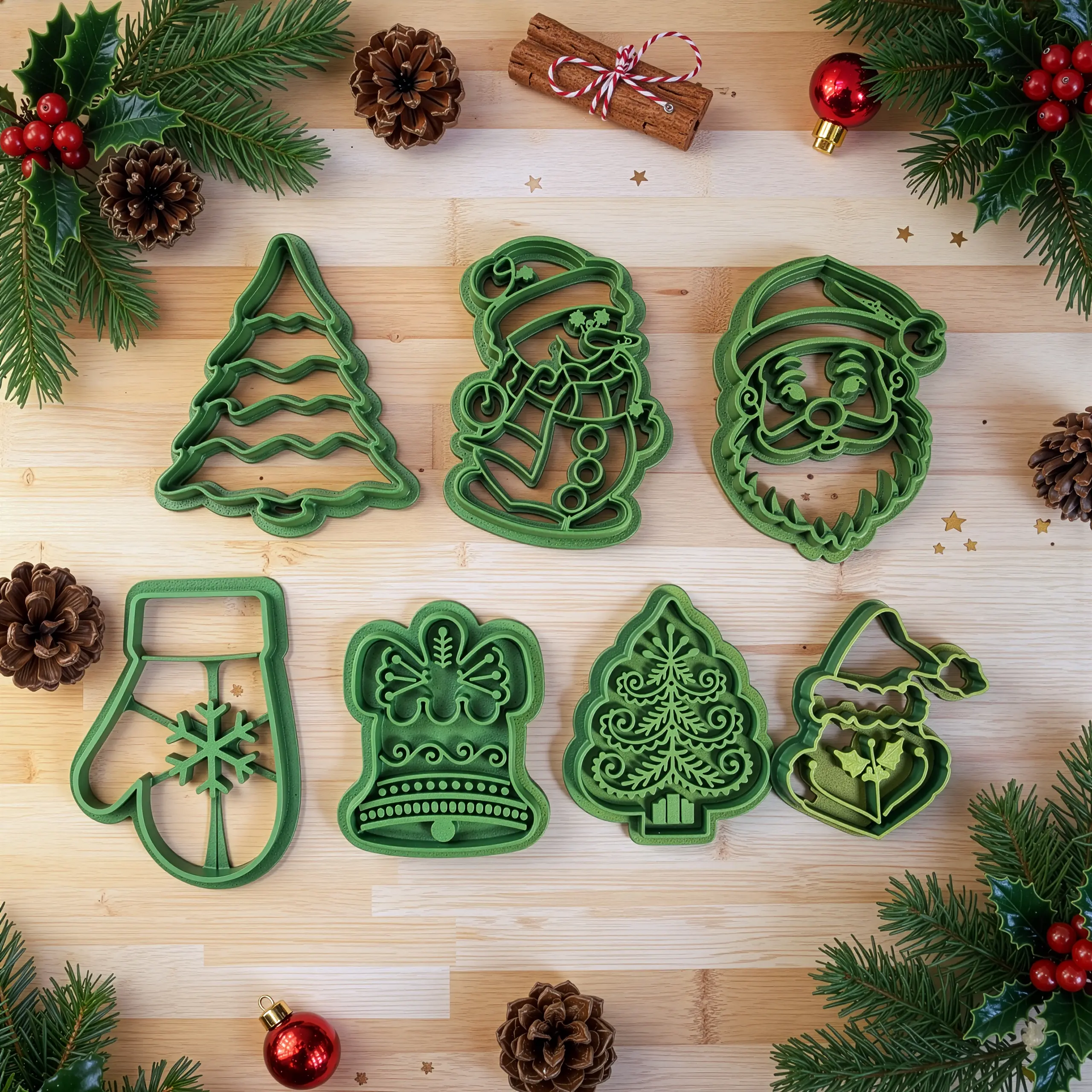 Kış Harikaları Yılbaşı Kurabiye Kalıp Seti (7 Parça 6-7cm)