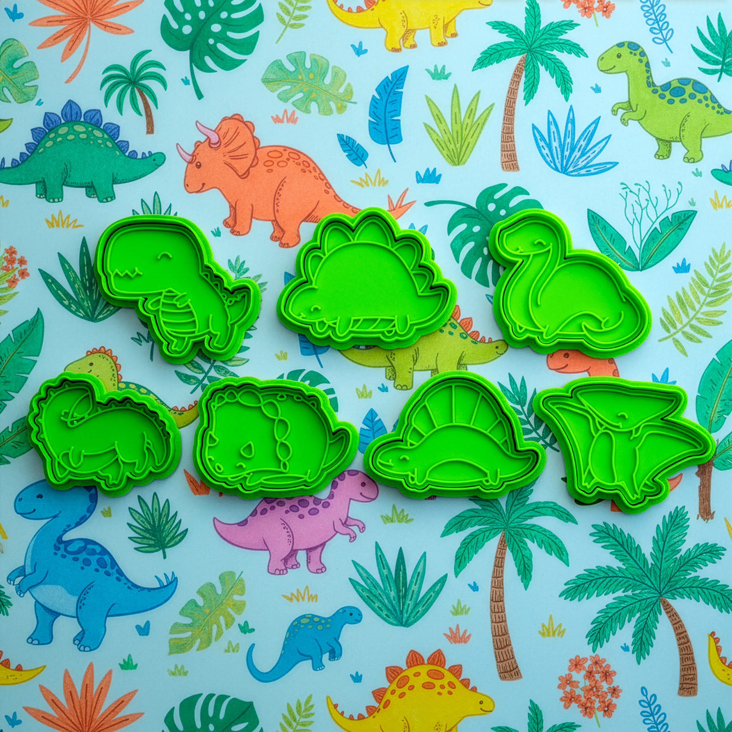 Dinozor Temalı Kurabiye Kalıp Seti (7 Parça 6-7 cm)