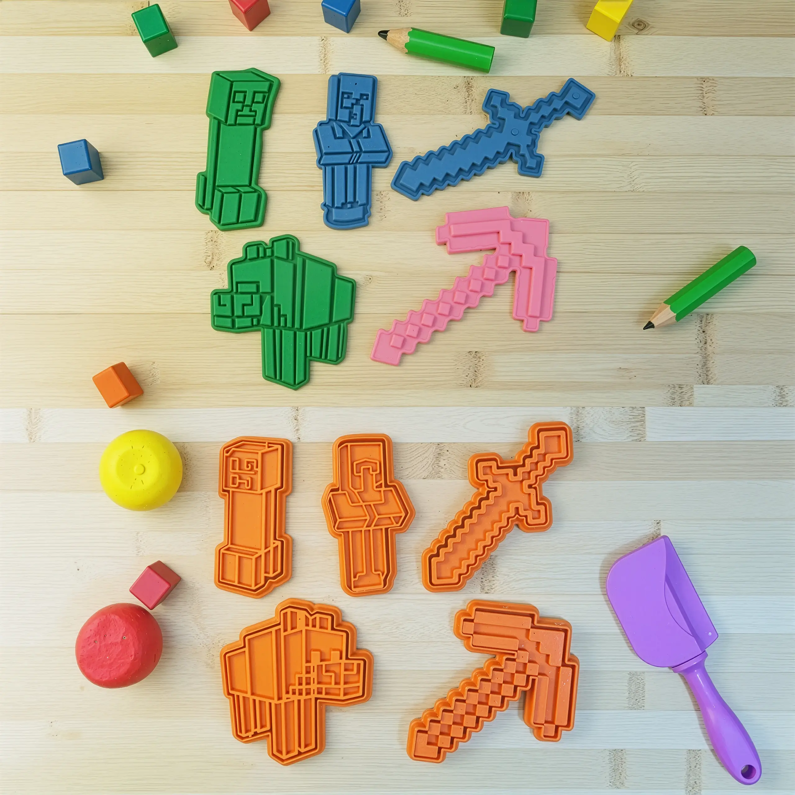 Blok Kahramanlar Oyun Hamuru Kalıp Seti 5 Parça