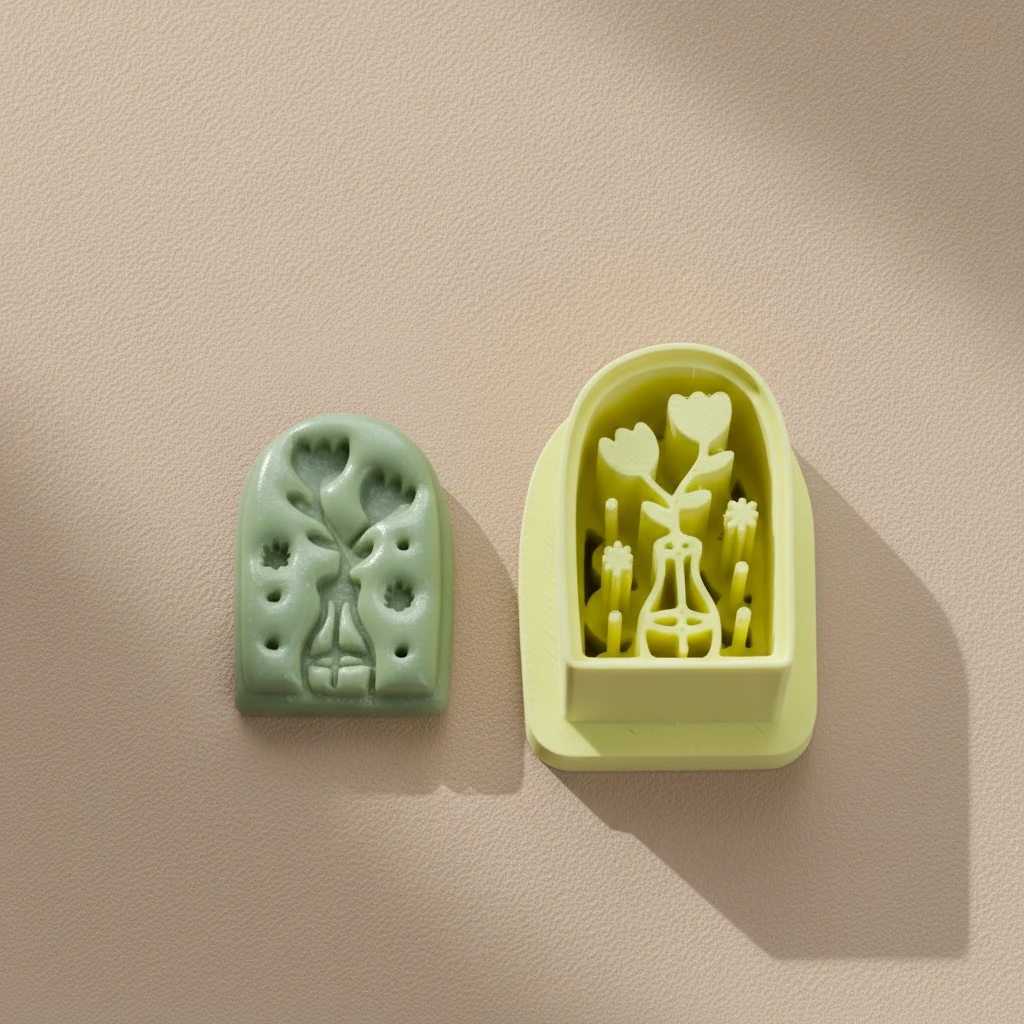 Vazoda Çiçek Desenli Form