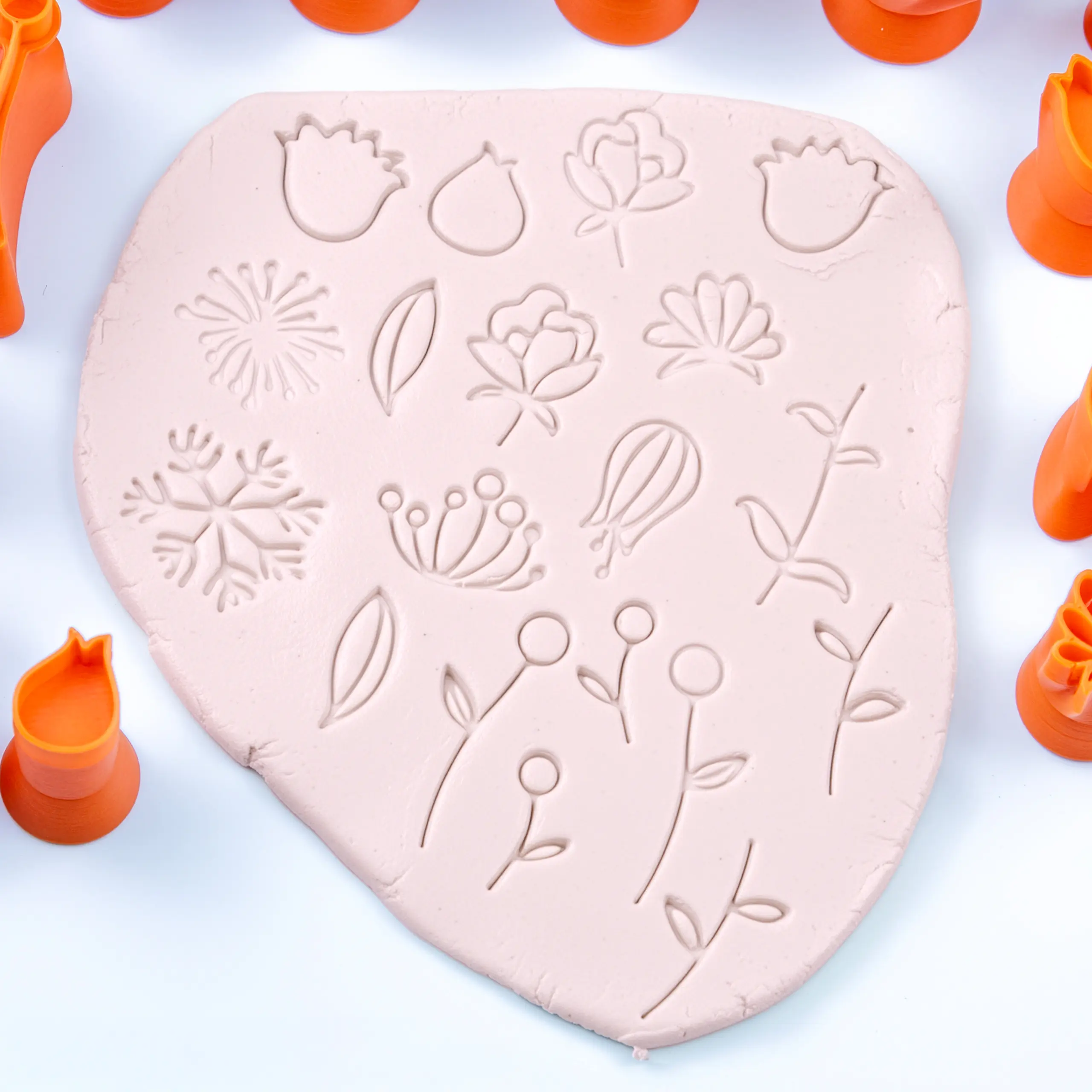 Bahçe Çiçekleri Damga Seti - 19 Parça