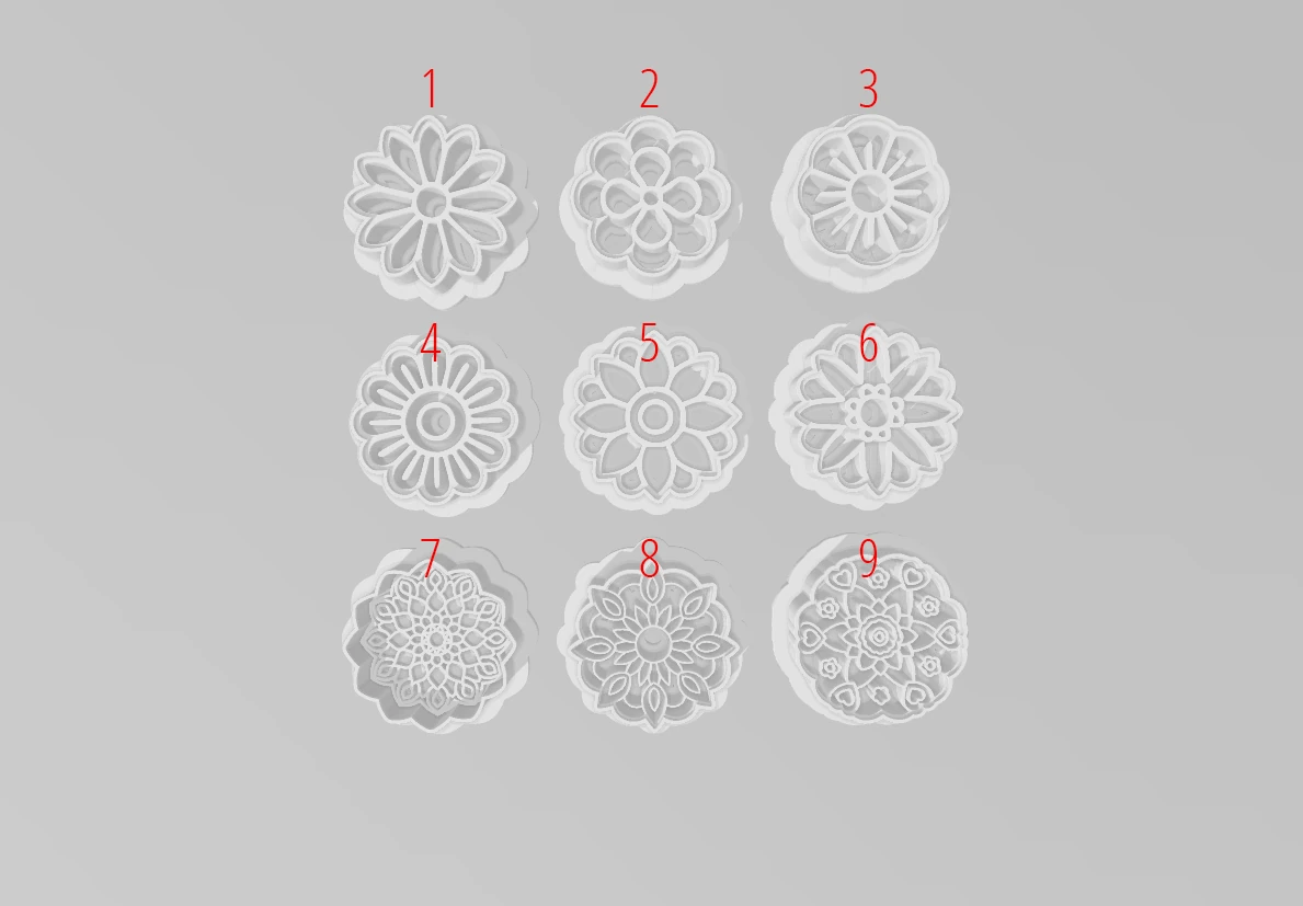 Çiçek Bahçesi Polimer Kil Kesici Seti - 7 Parça