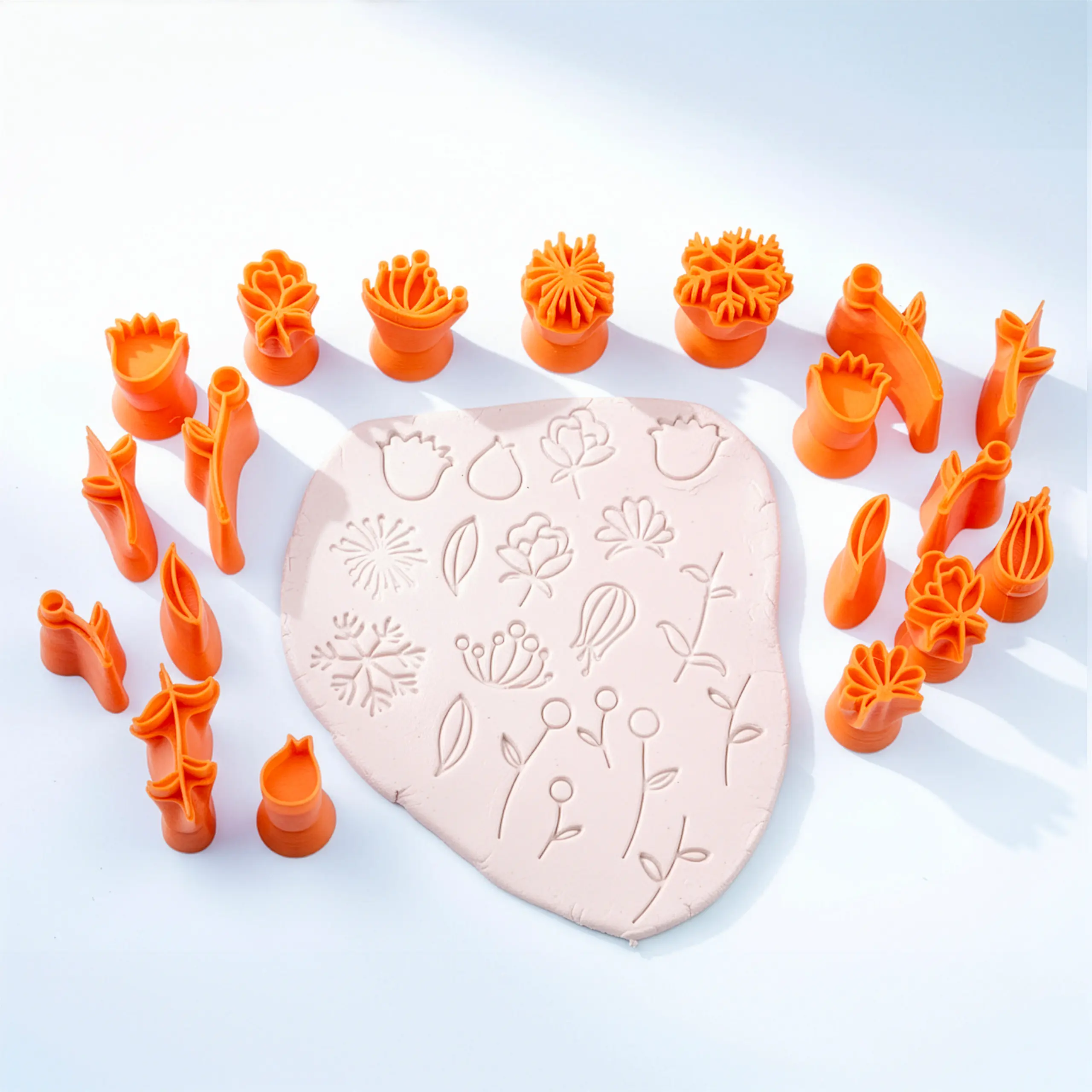 Bahçe Çiçekleri Damga Seti - 19 Parça