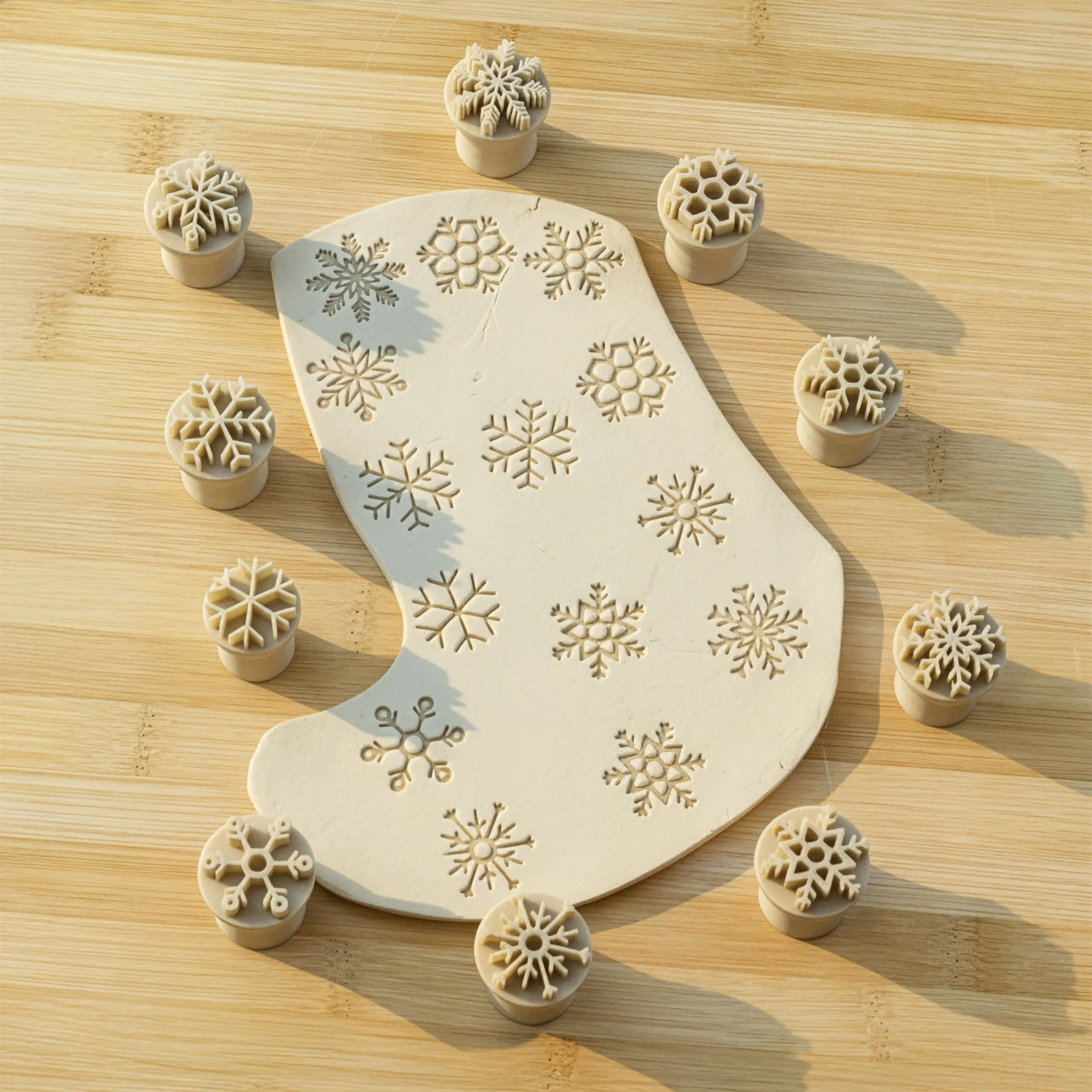 Kar Tanesi Desen Damga Seti - 10 Parça