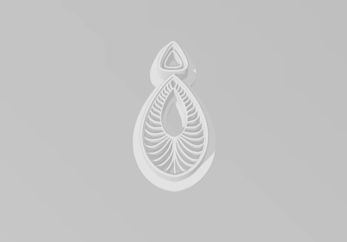 Geometrik Desenler Polimer Kil Küpe Kesici Seti - 8 Parça