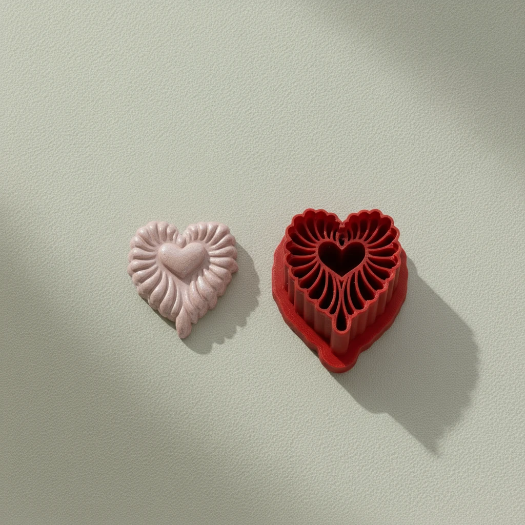 Dantel Desenli Kalp Form