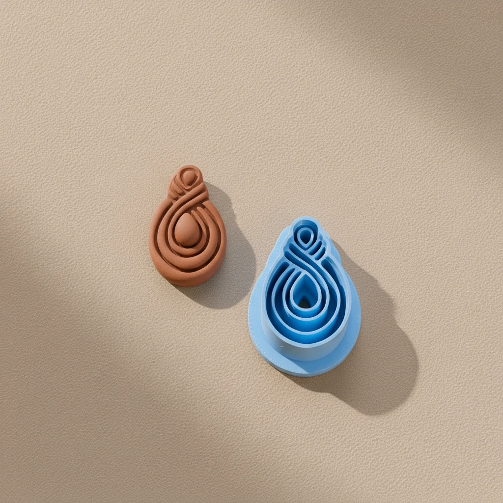 İpli Damla Desenli Form