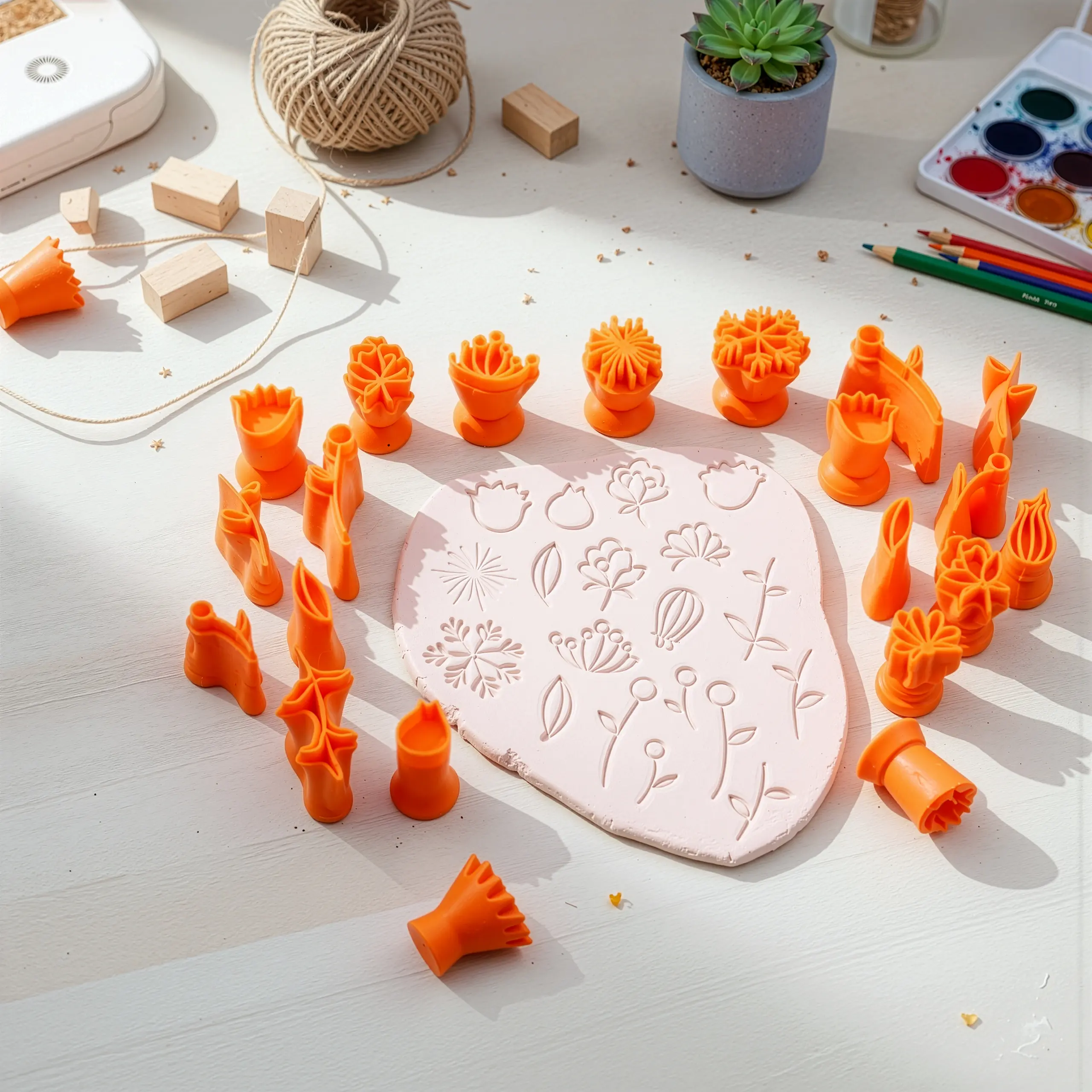 Bahçe Çiçekleri Damga Seti - 19 Parça