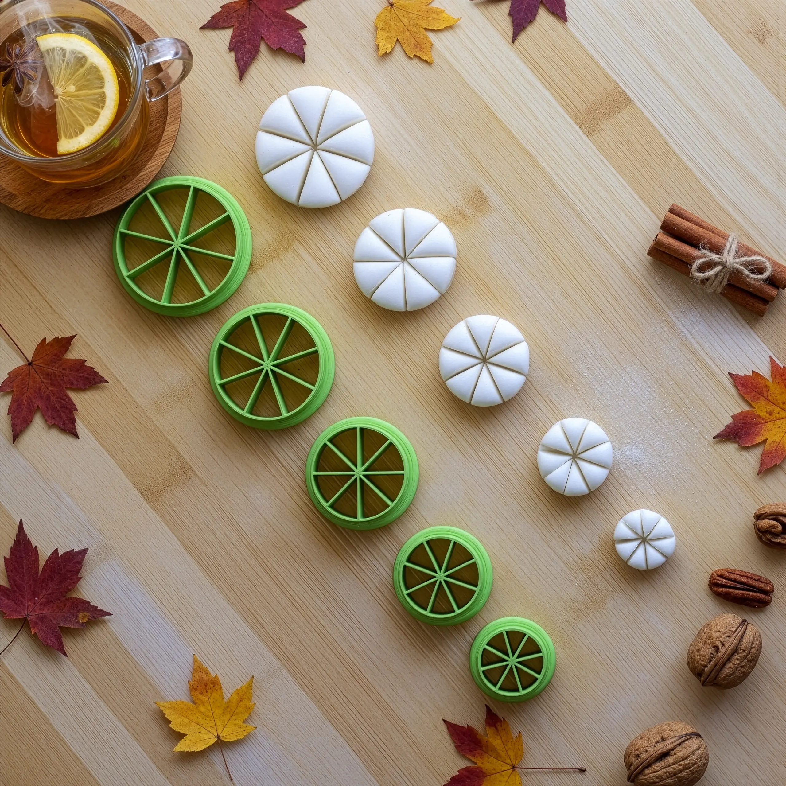 Minik Kabak Formlu Kurabiye Kalıp Seti (5 Boy 2-6 cm)