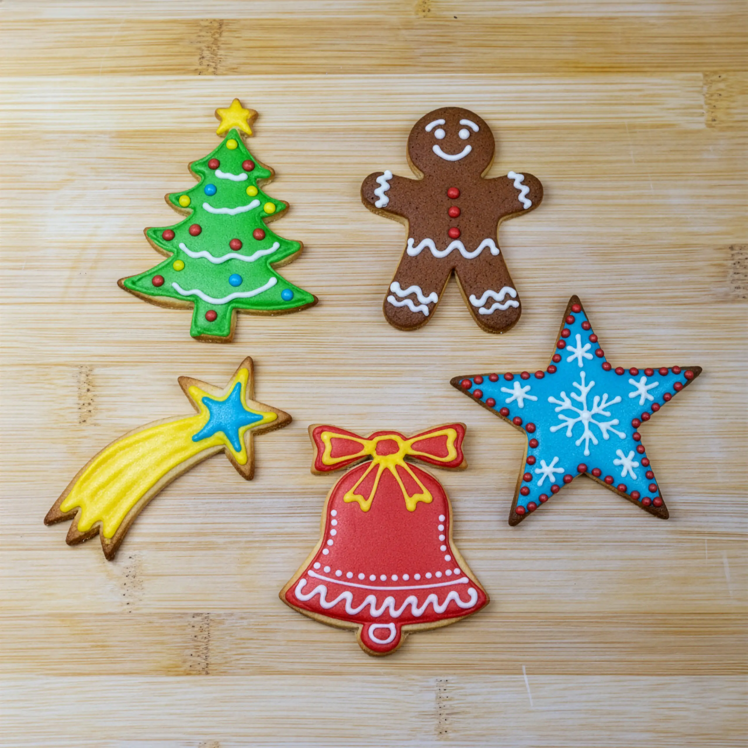 Yılbaşı Temalı Kurabiye Kalıpları (5 Parça 7-8 cm)