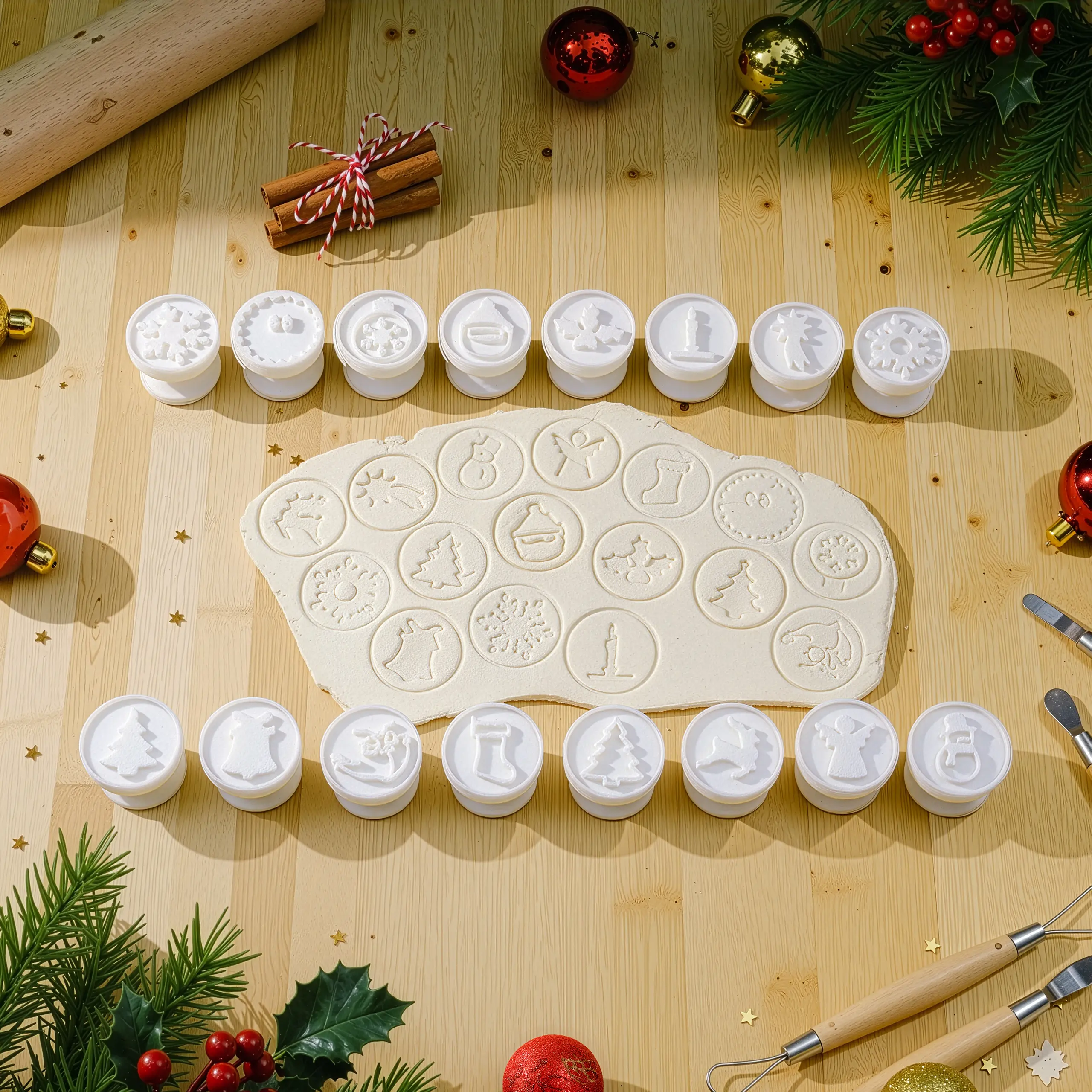 Yılbaşı Figürlü Damgalar Seti - 16 Parça