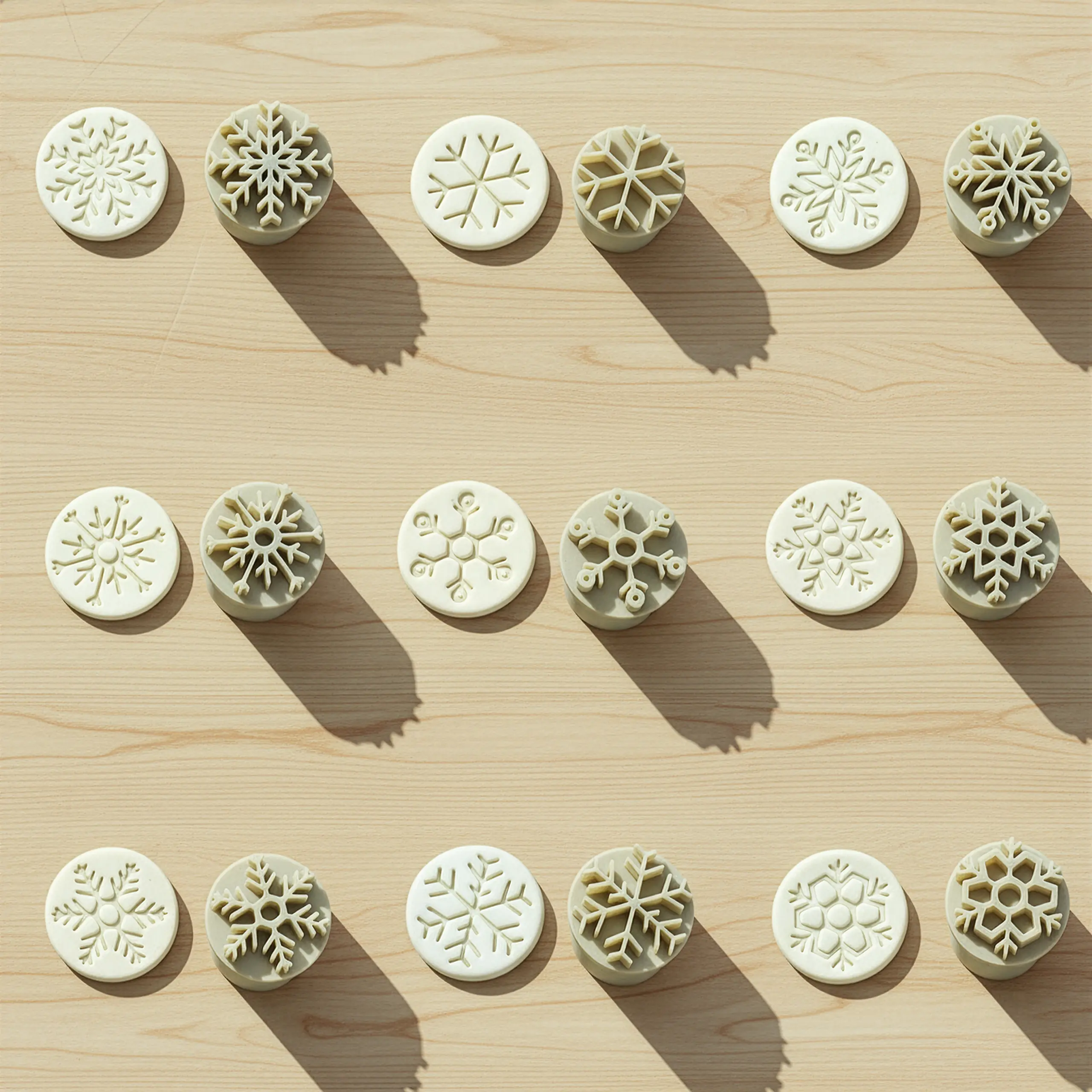 Kar Tanesi Desen Damga Seti - 10 Parça