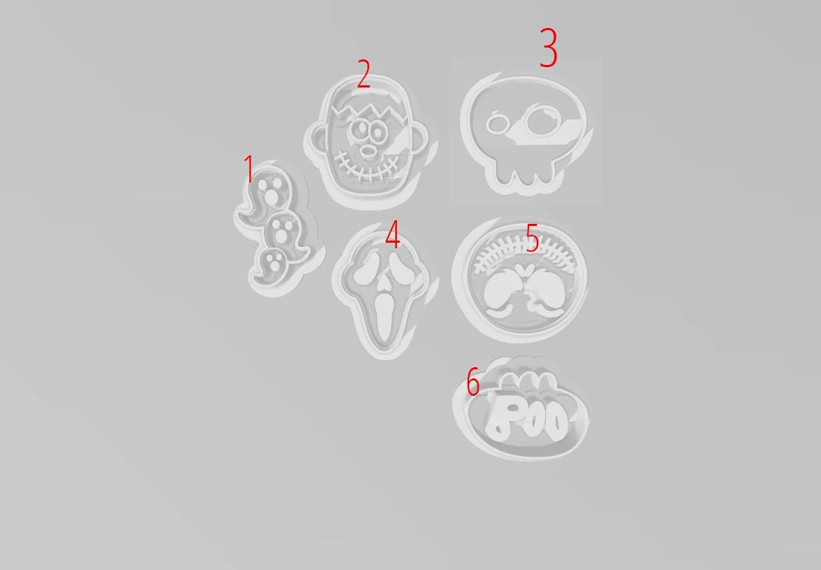 Cadılar Bayramı Polimer Kil Kesici Seti - 6 Parça