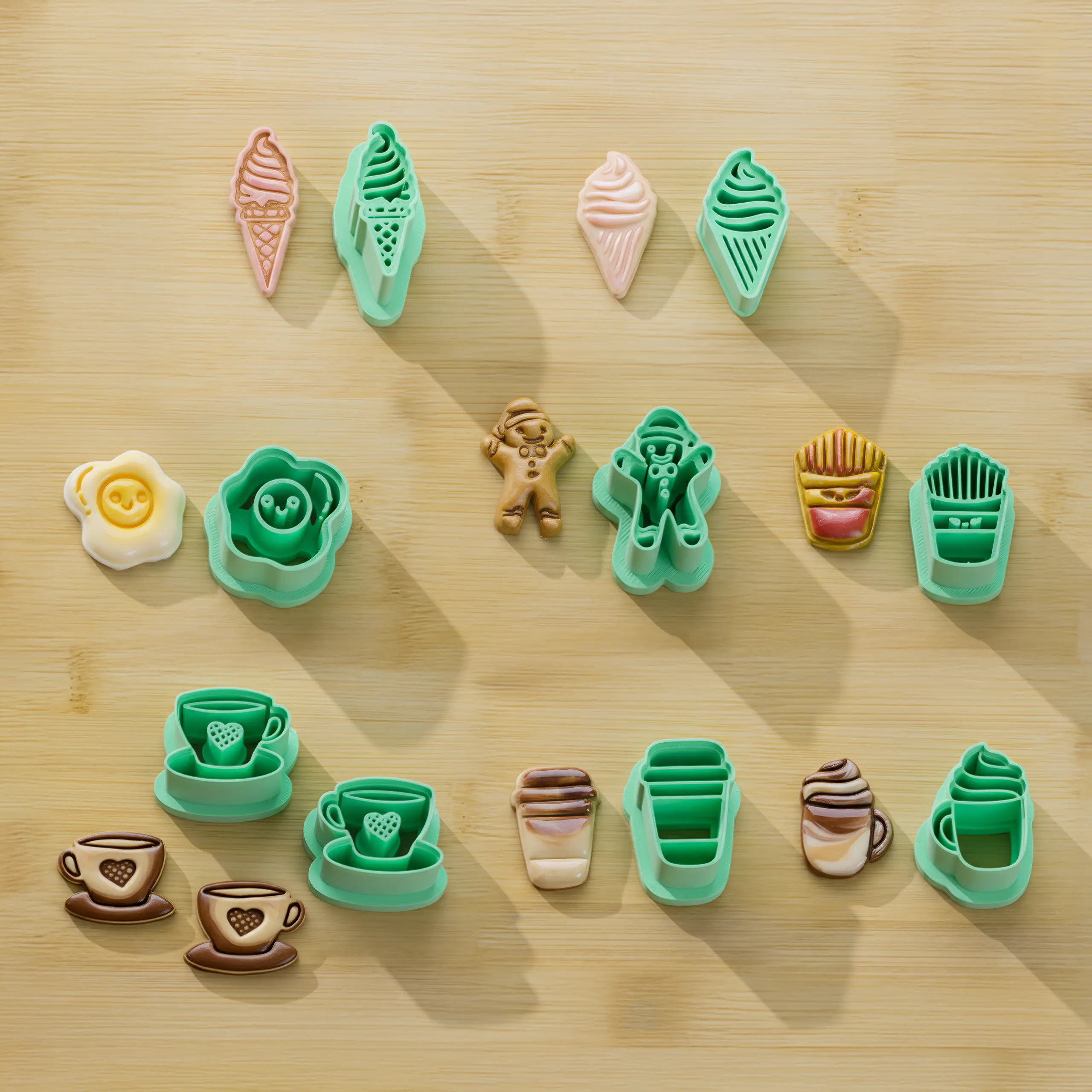 Sevimli Yiyecek & İçecekler Form Kesiciler - 8 Parça