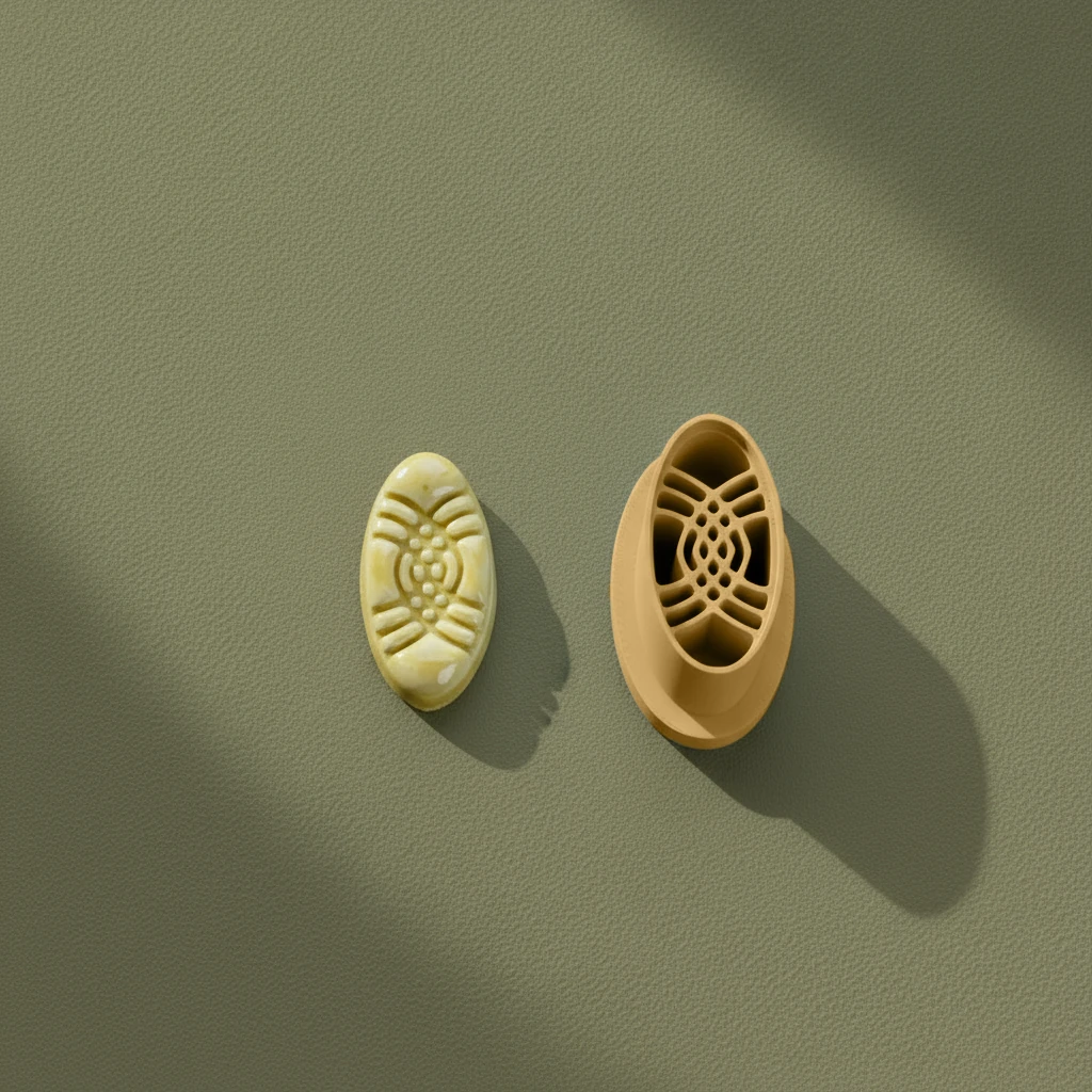 Halka Desenli Oval Geometri