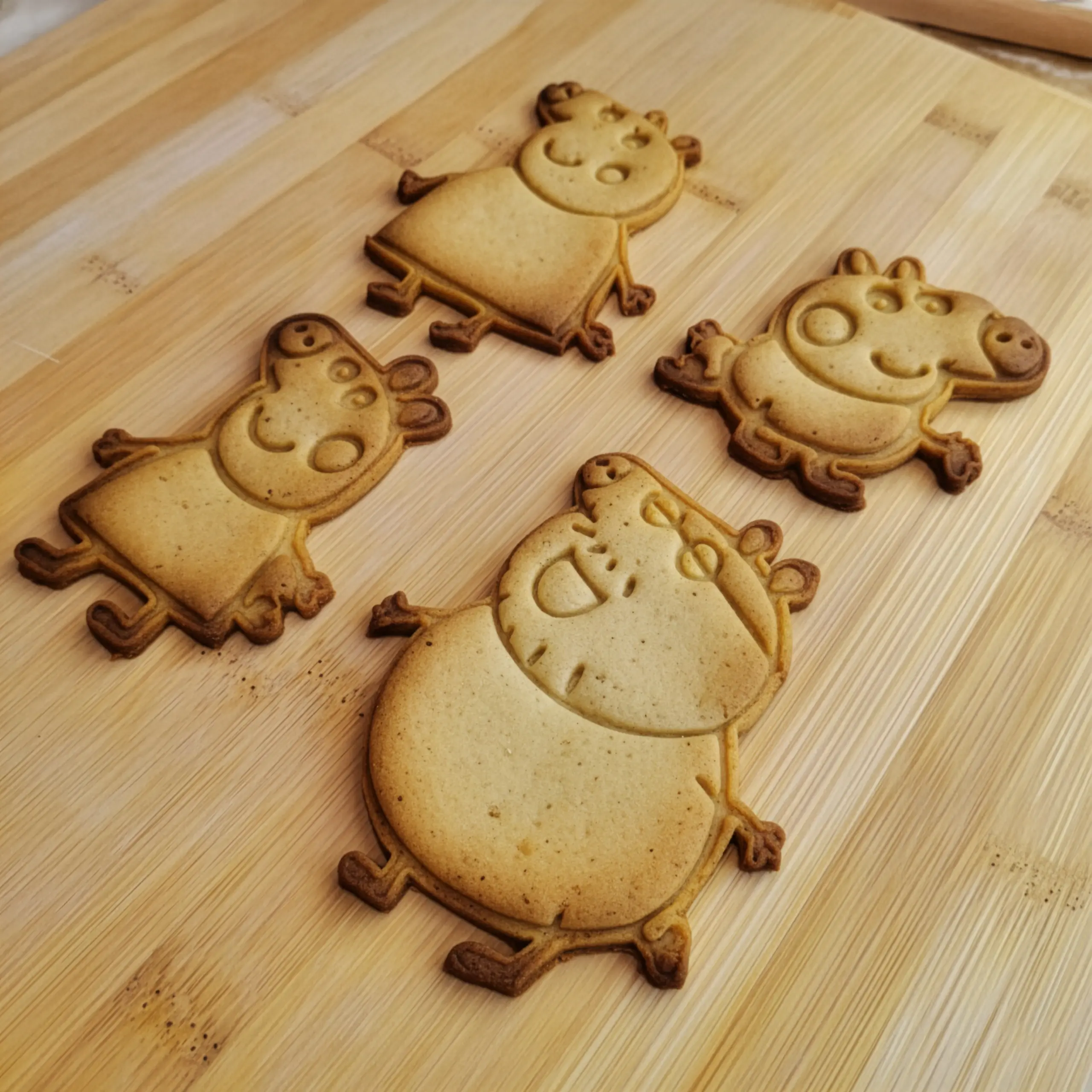 Sevimli Domuzcuk Ailesi Kurabiye Kalıp Seti (4 Parça 7-8 cm)