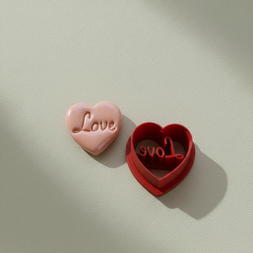 Love Yazılı Kalp Form