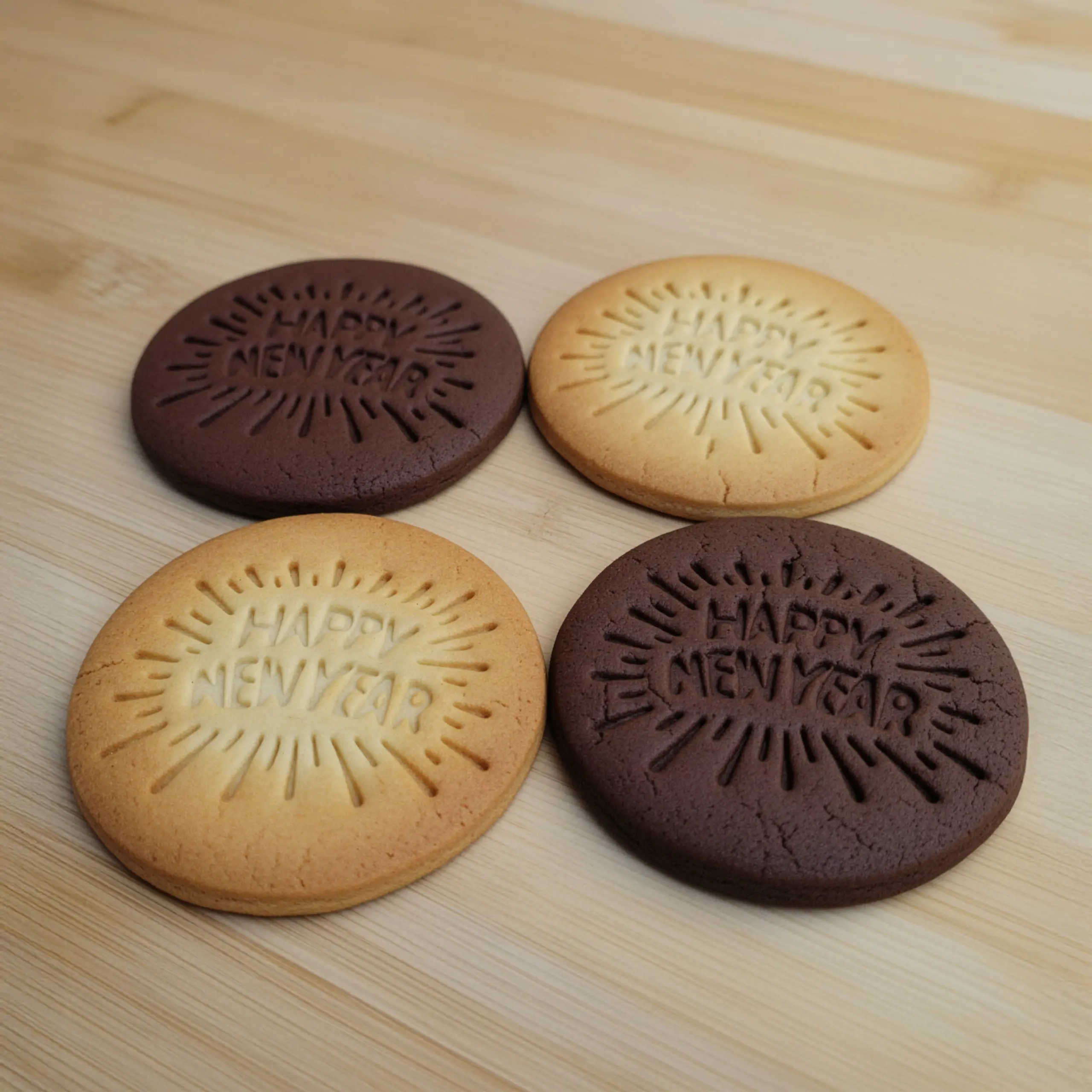 Mutlu Yeni Yıl Yılbaşı Kurabiye Kalıbı (10 cm)