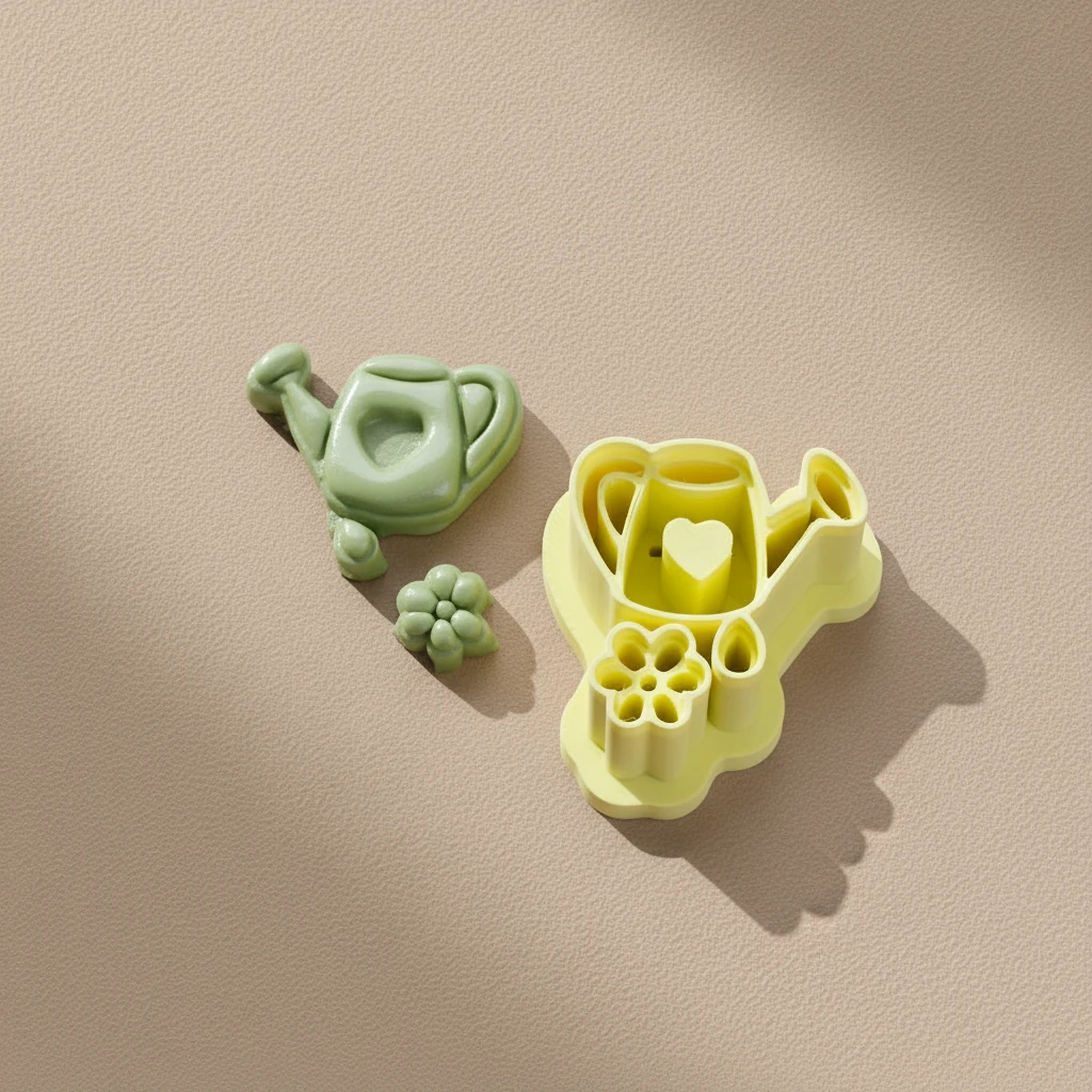 Sulama Kabı ve Çiçek Motifli Form