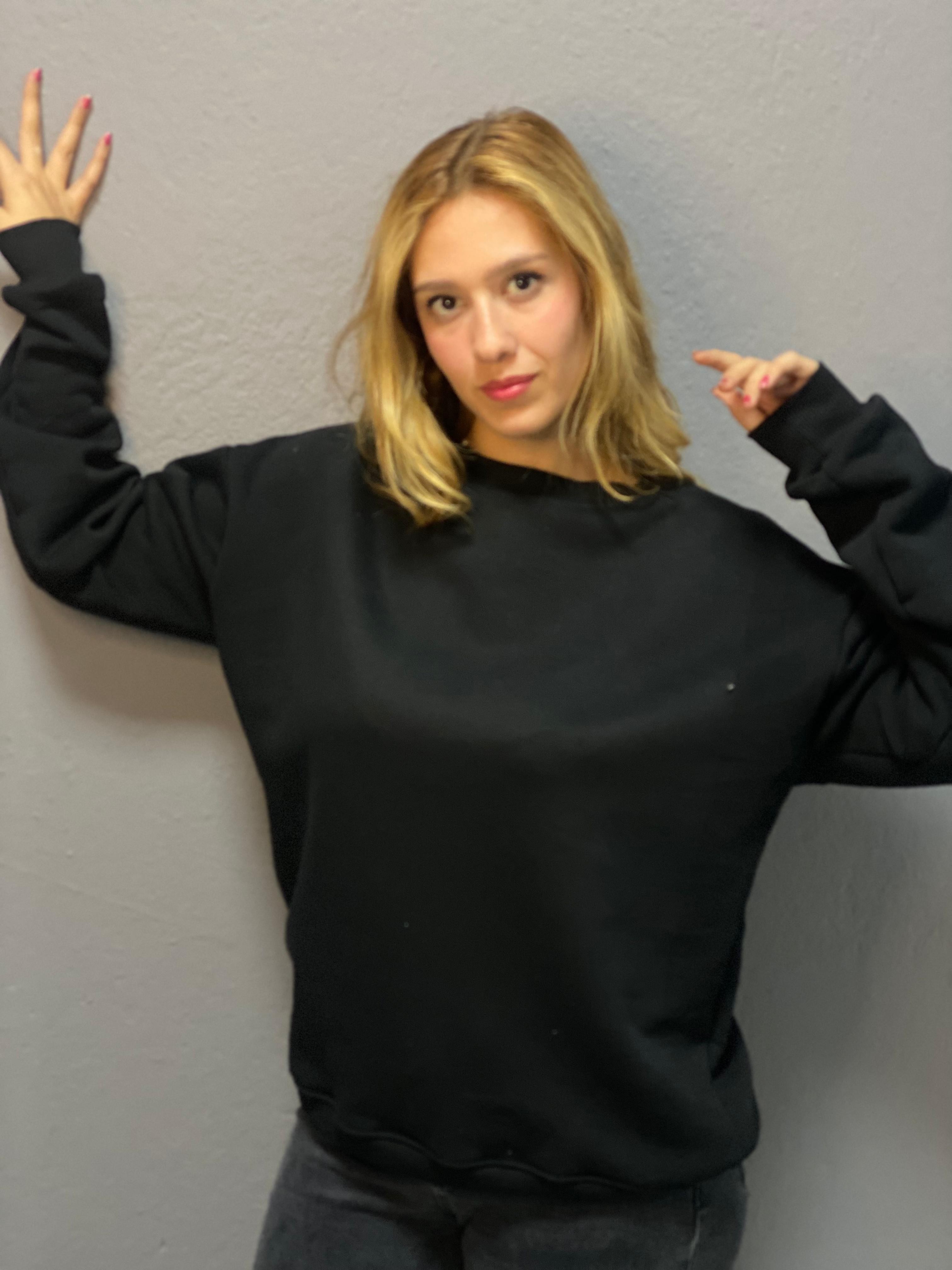 Karım Da Karım Kişiye Özel Tasarım 3 İplik Şardonlu Oversize Sweatshirt