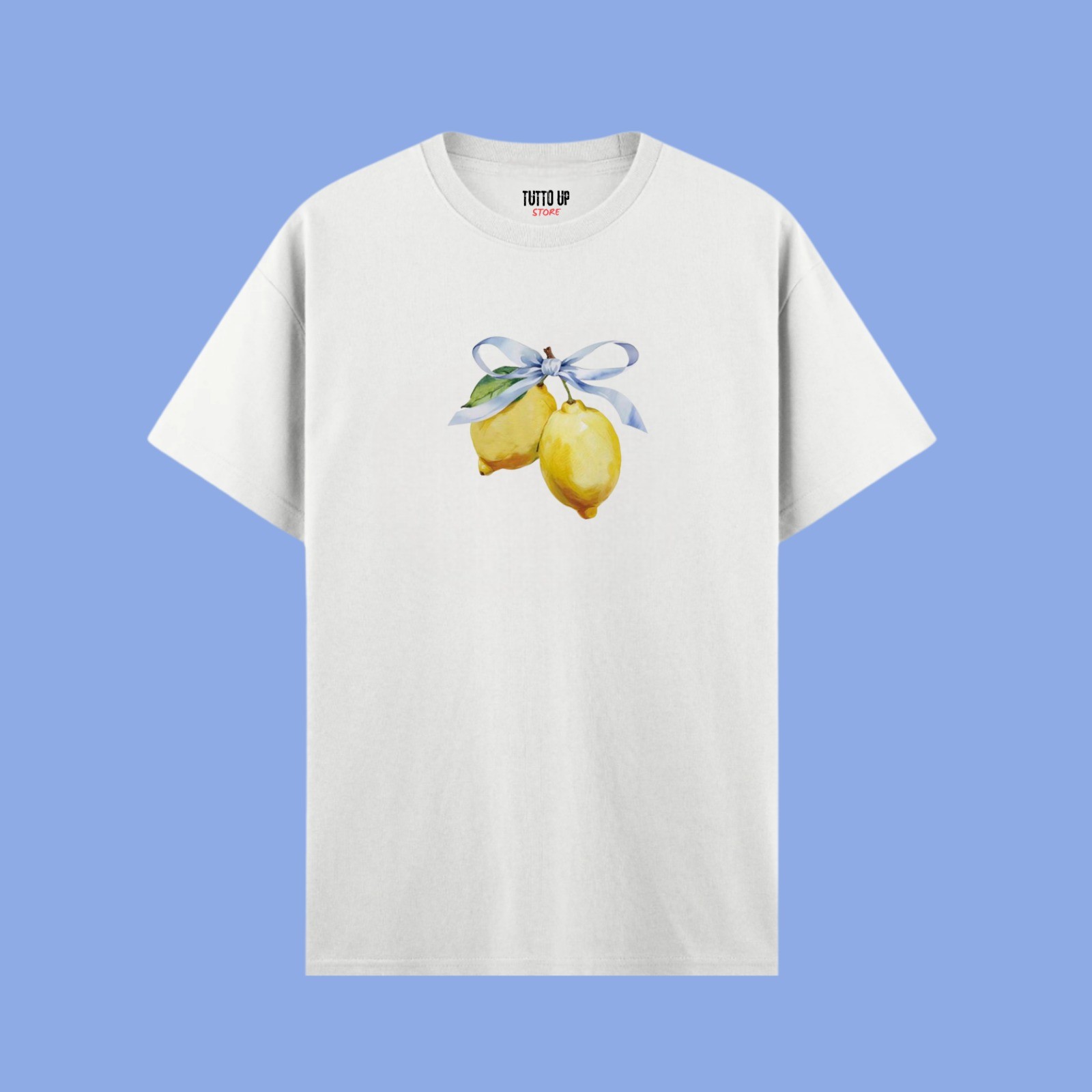 Lemon Glow Penye Kalite %100 Pamuklu Relax Kalıp T-Shirt