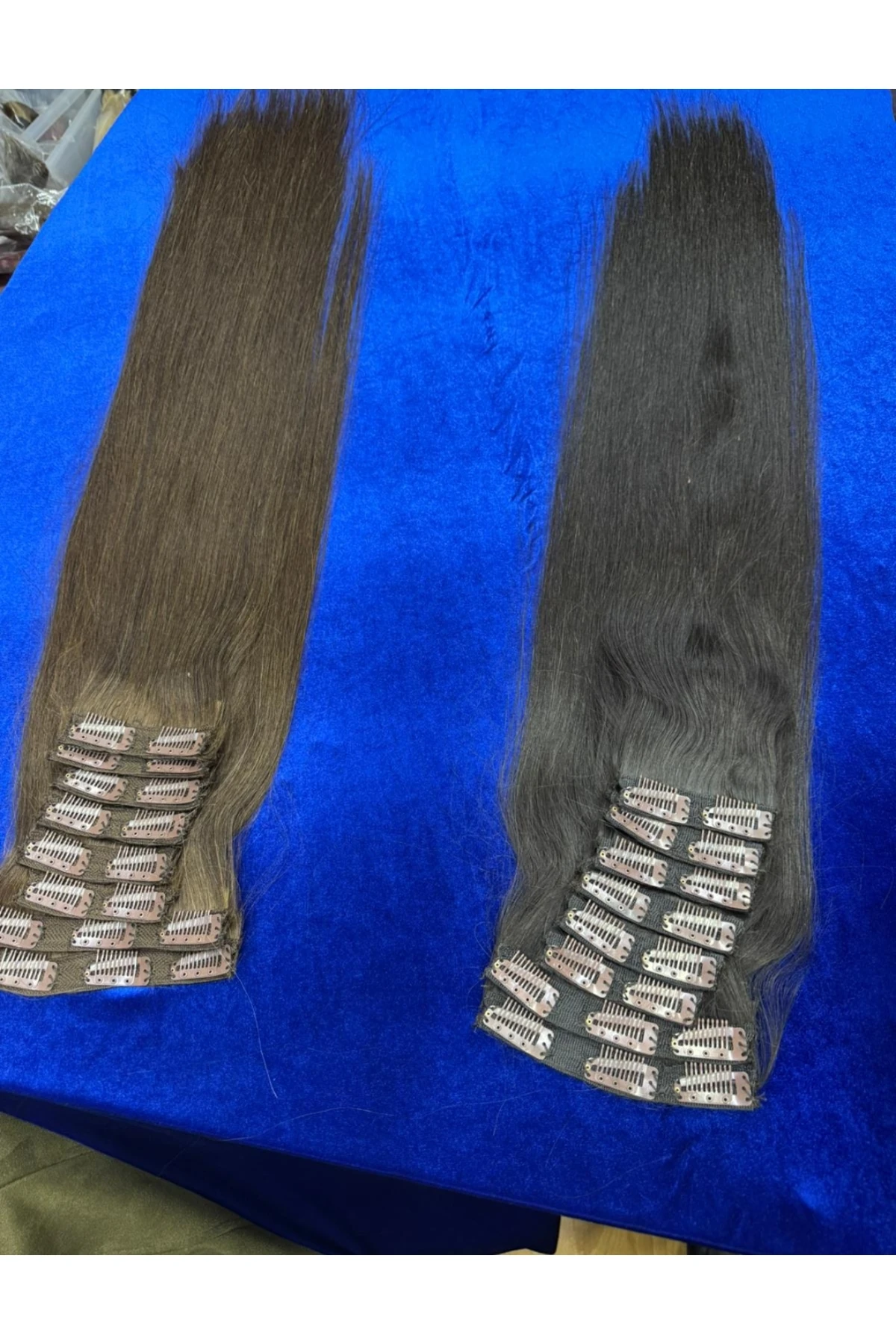 60 Cm 150 gr 8 Parça Çıt Çıt Gerçek Insan Saçı