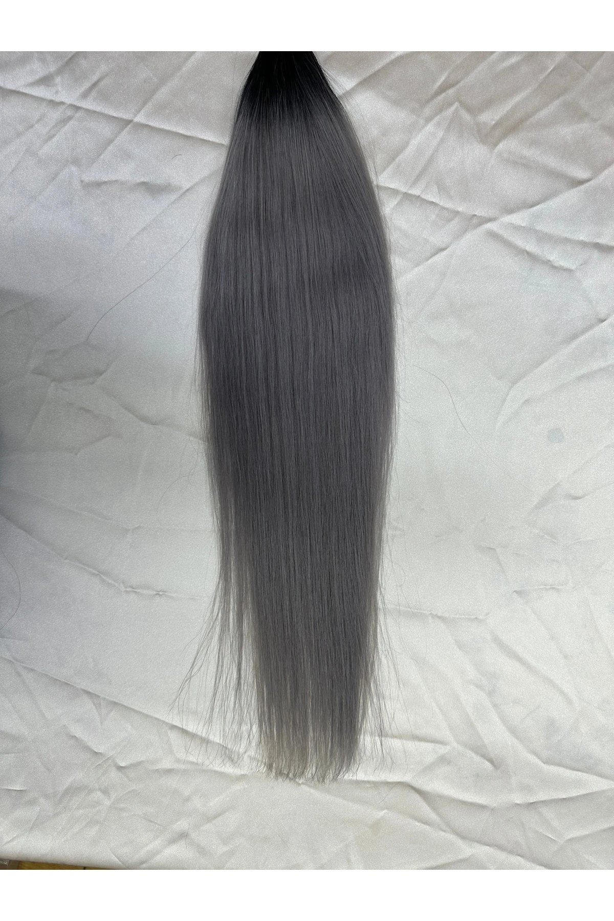 70 Cm Ve 60 Cm 120 gr 200 Adet Gri Gerçek Kaynak Saç