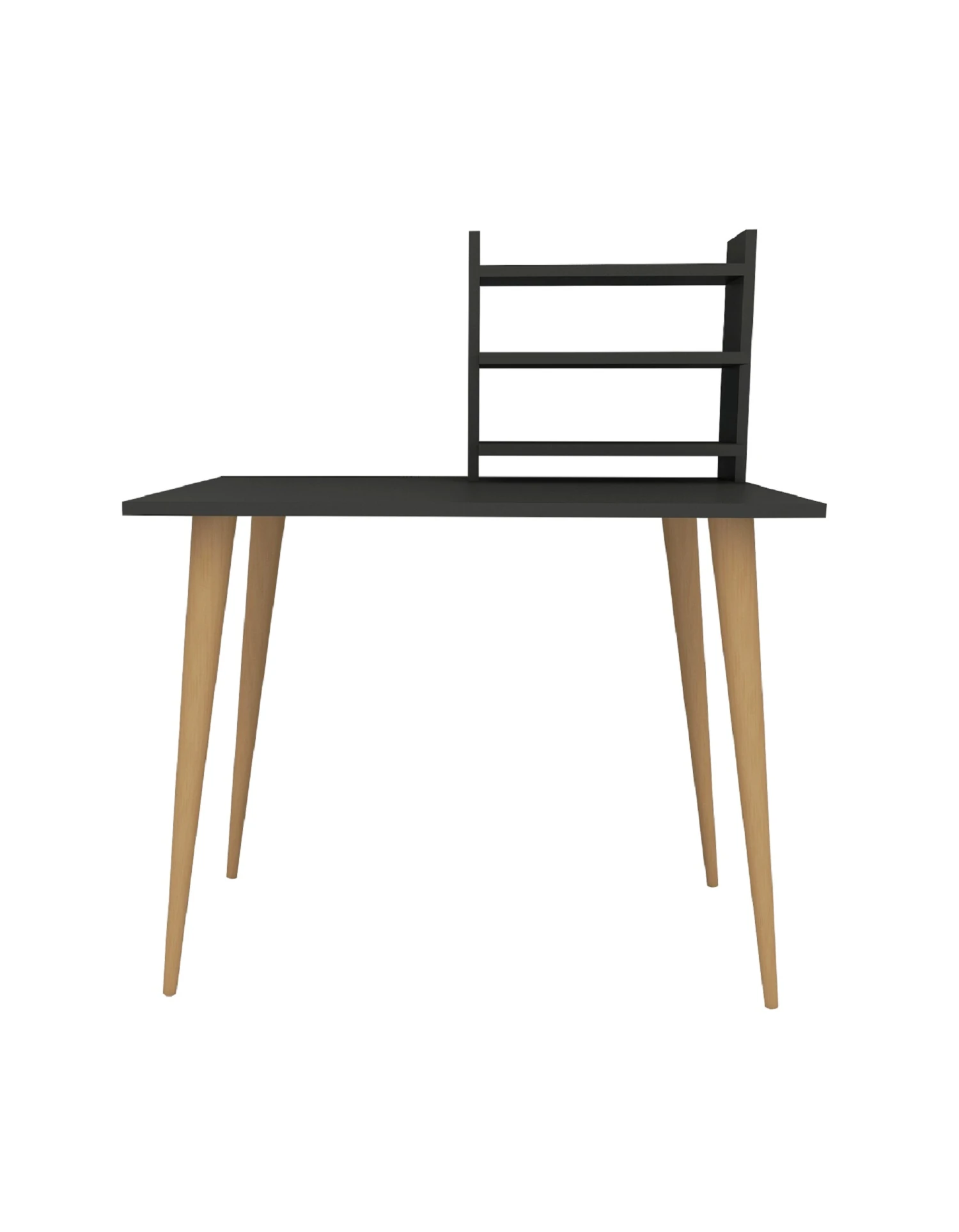 Dekorosso Pub Ahşap Ayaklı Raflı Çalışma Masası Yemek Masası