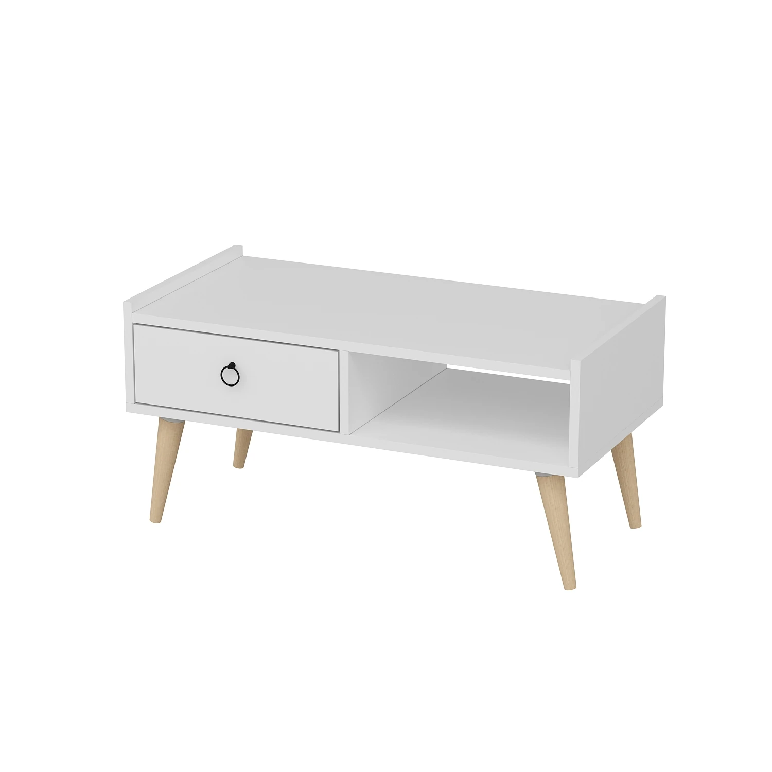 Dekorosso Lupin Çekmeceli Ahşap Ayaklı Orta Sehpa