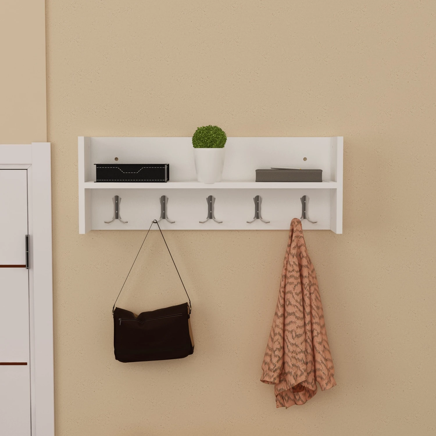 Dekorosso Mabel Portmanto Askılık - BEYAZ