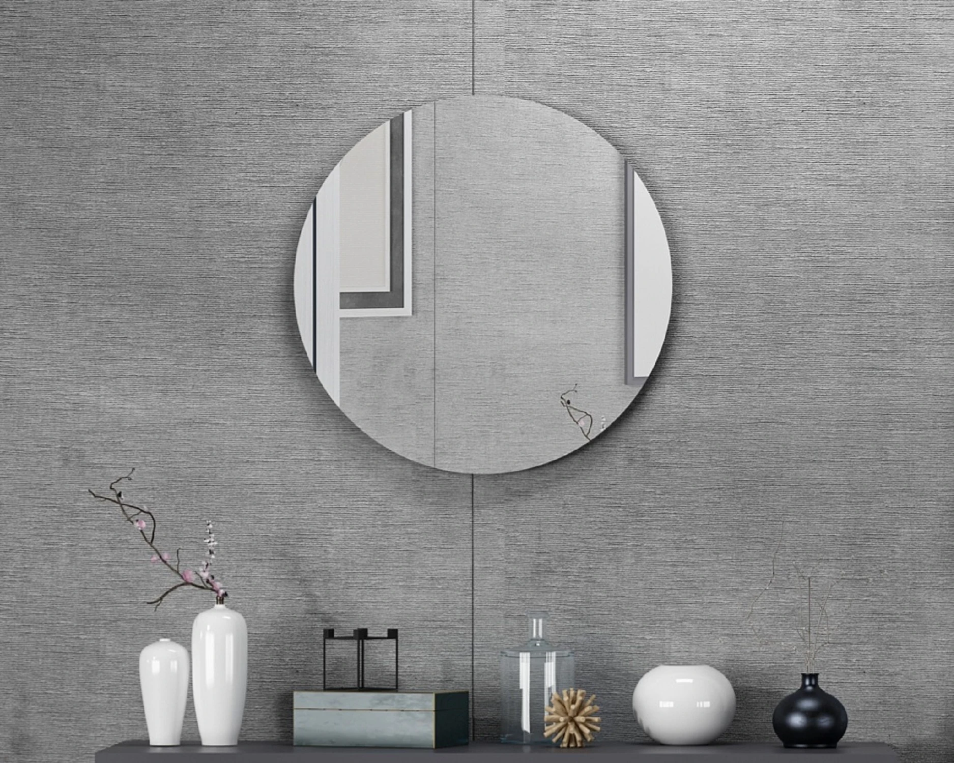 Dekorosso Moon Dekoratif Yuvarlak Ayna