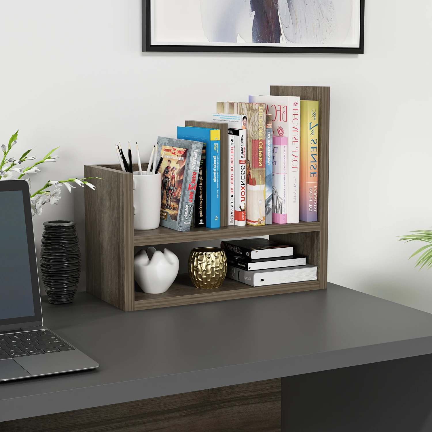 Dekorosso Crow Masaüstü Raf Organizer & Duvar Rafı & Montessori Raf - CEVİZ