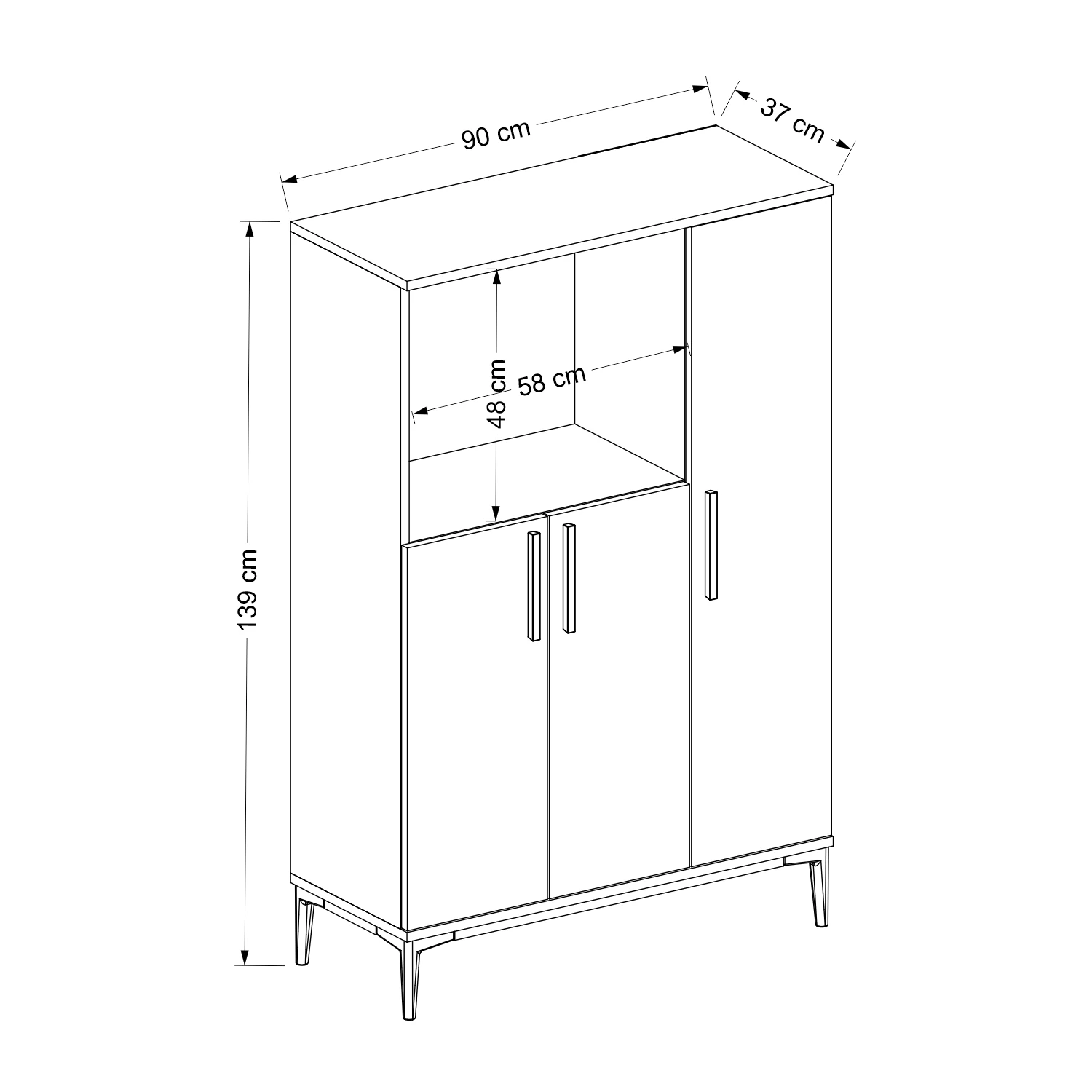 Dekorosso Anova Çok Amaçlı Fırın Dolabı Mikrodalga Fırın Dolabı
