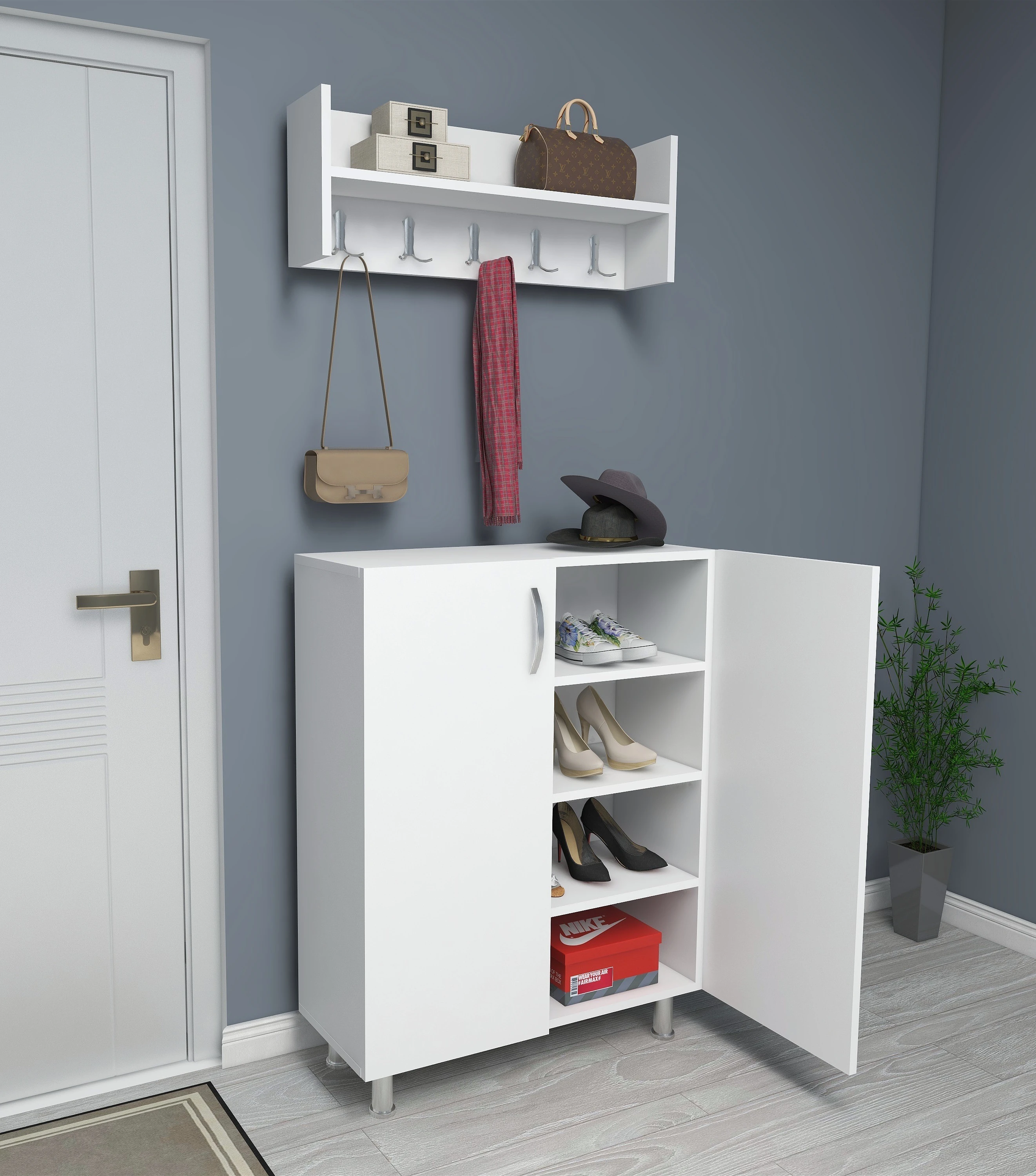 Dekorosso London Vestiyer Portmanto Ayakkabılık