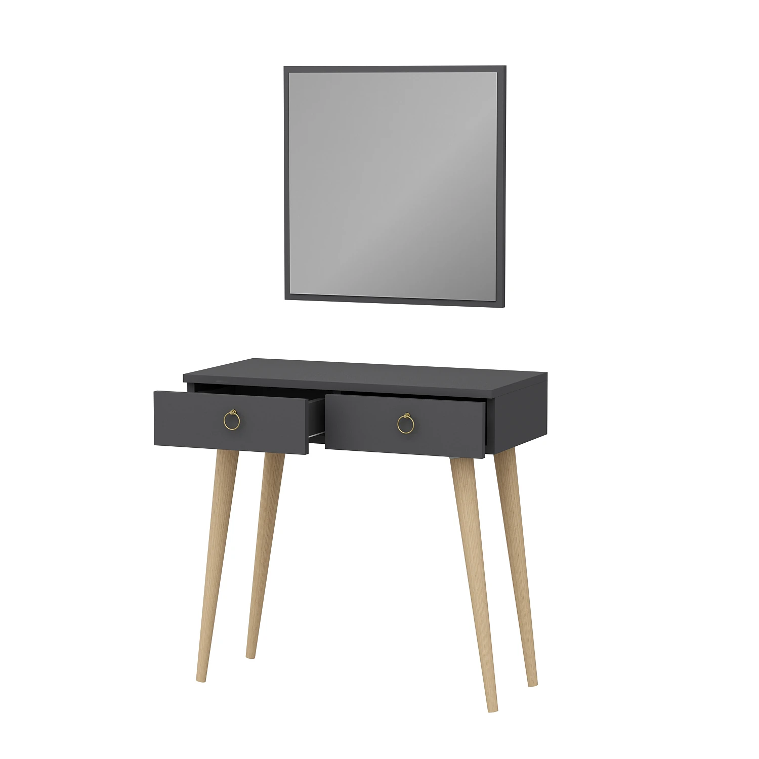 Dekorosso Arden Ahşap Ayaklı Aynalı Modern Dekoratif Dresuar