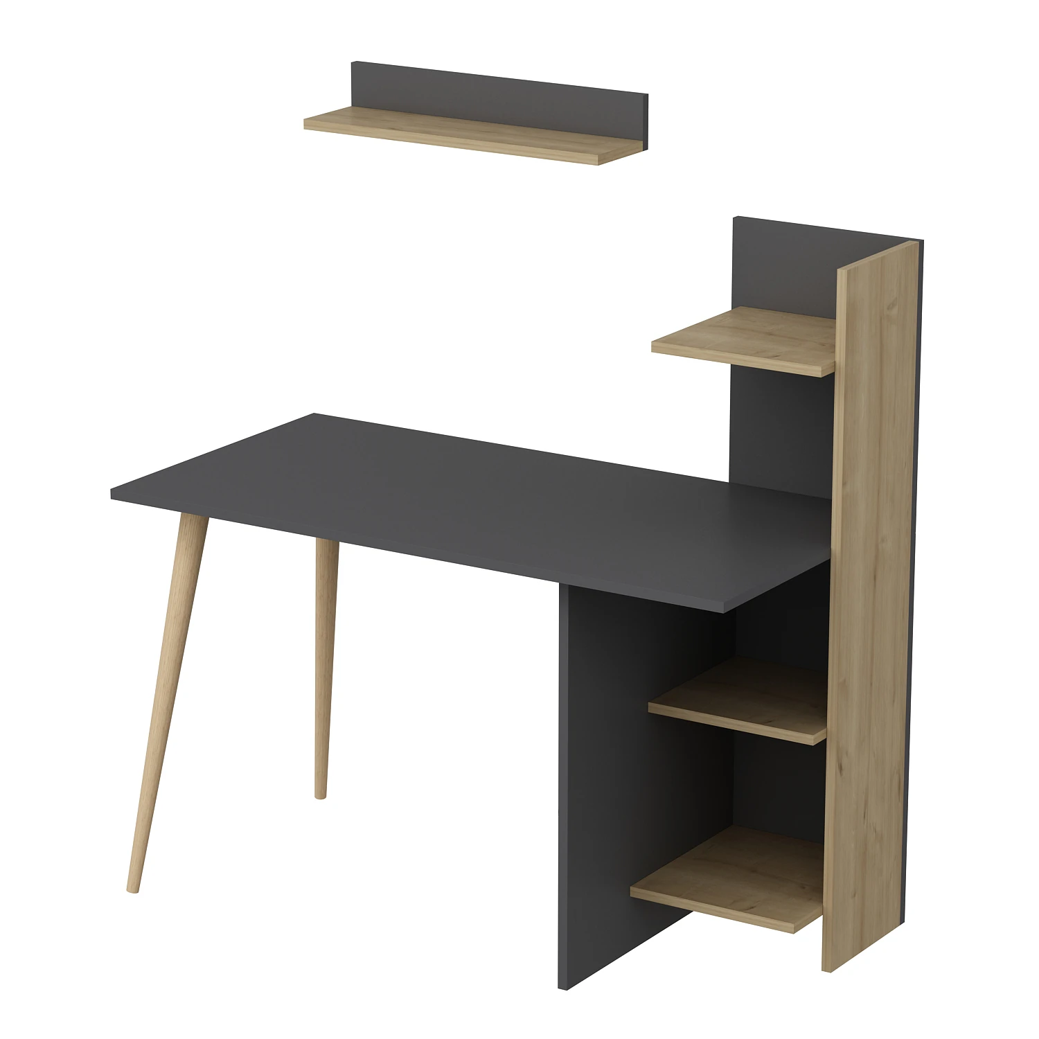 Dekorosso Omar Ahşap Ayaklı Fonksiyonel Çalışma Masası