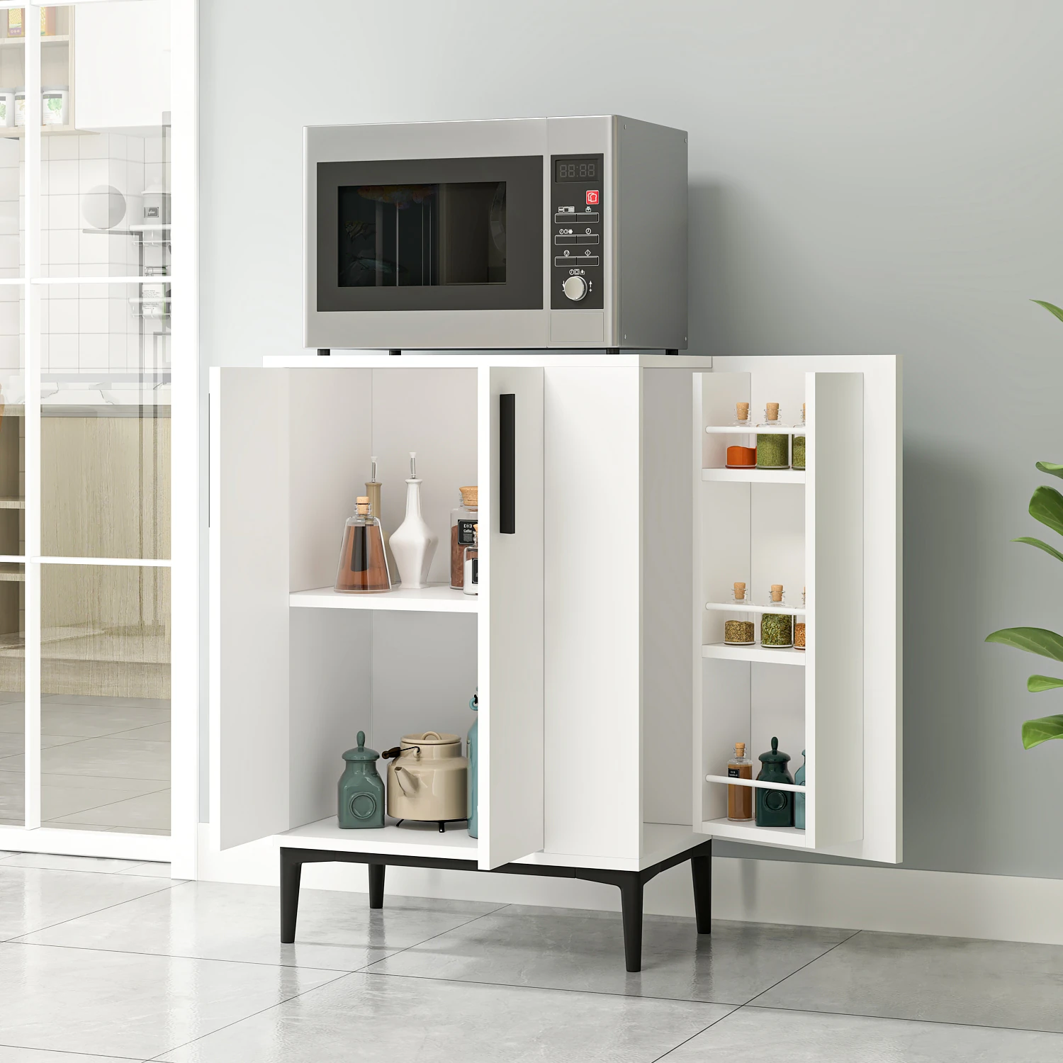 Dekorosso New Lowya Çok Amaçlı Kiler Dolabı - BEYAZ