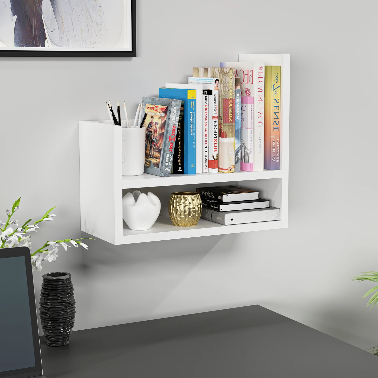 Dekorosso Crow Masaüstü Raf Organizer & Duvar Rafı & Montessori Raf