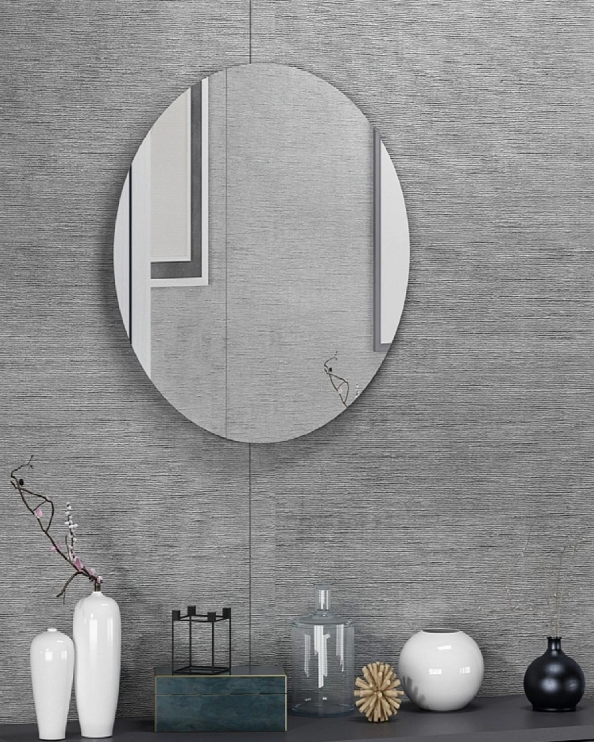 Dekorosso Moon Dekoratif Yuvarlak Ayna