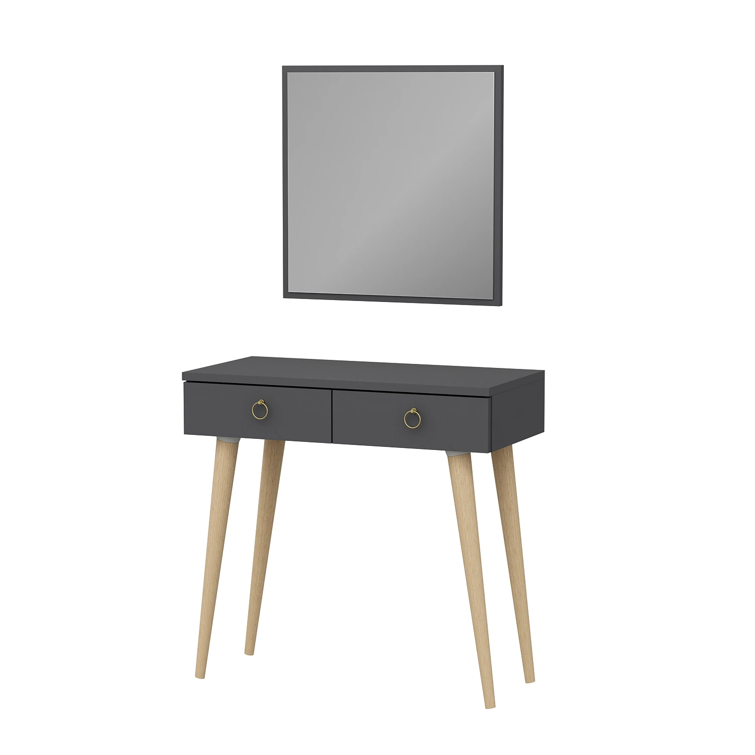 Dekorosso Arden Ahşap Ayaklı Aynalı Modern Dekoratif Dresuar