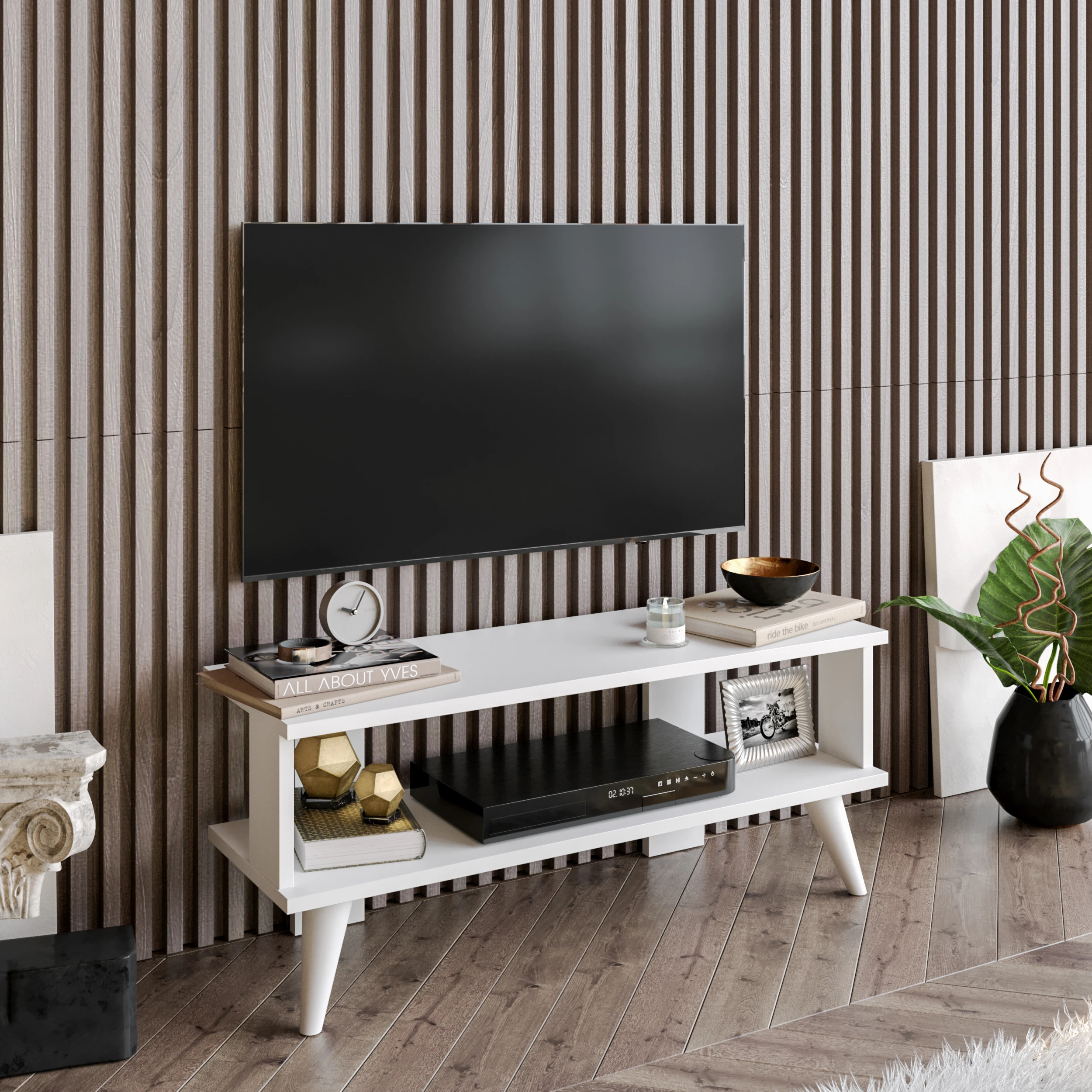 Dekorosso Nassau Tv Sehpası Ünitesi Beyaz